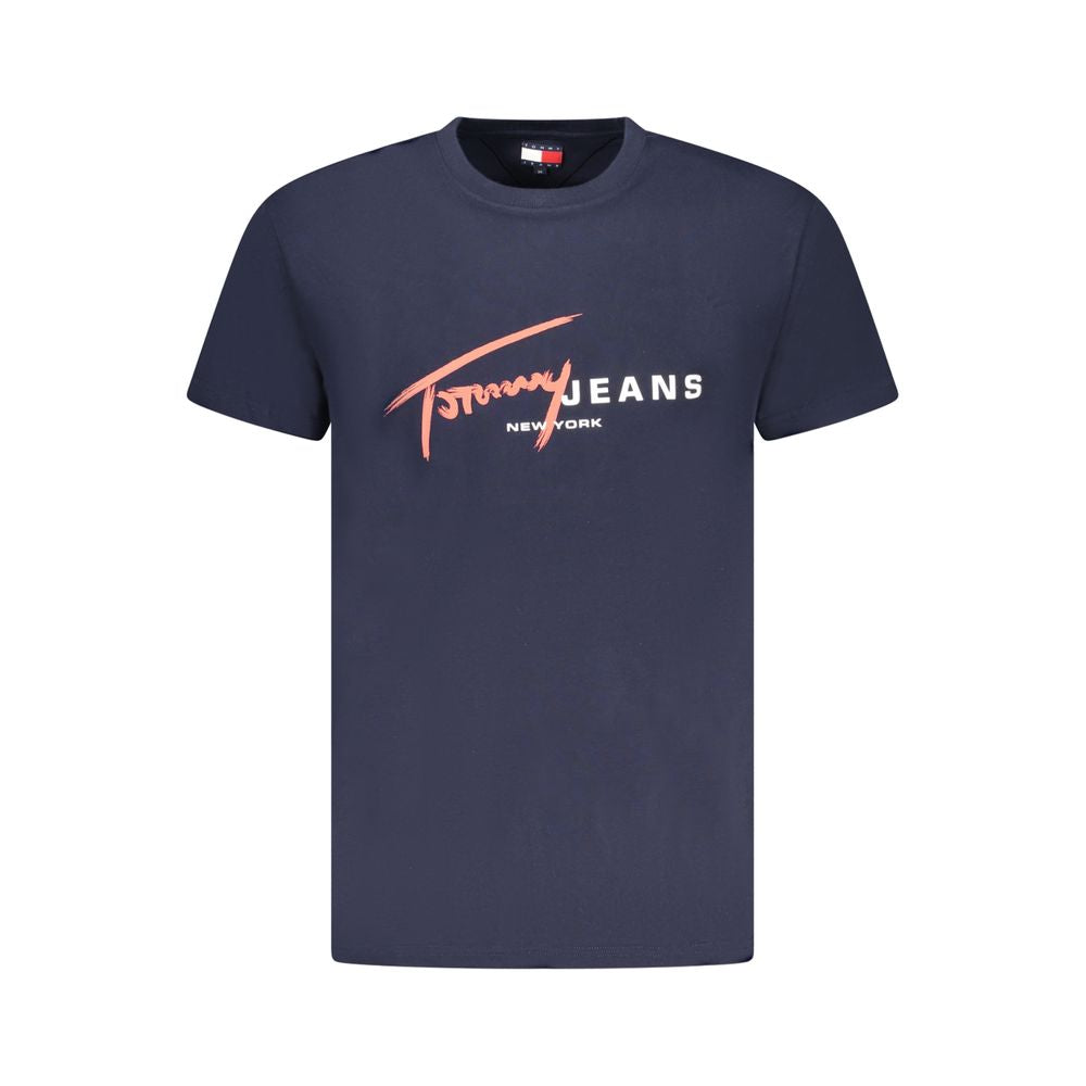 Blue Cotton Men's T-Shirt