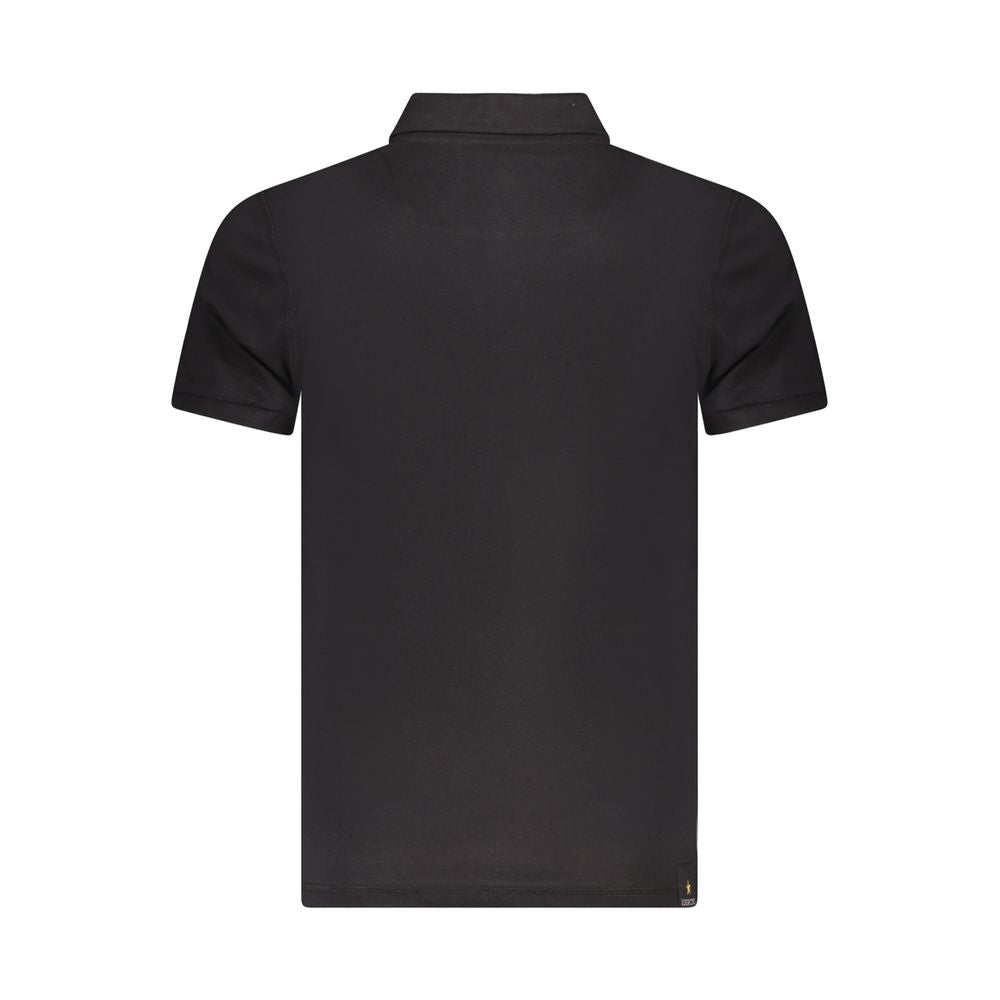 Black Cotton Men Polo - ventzia