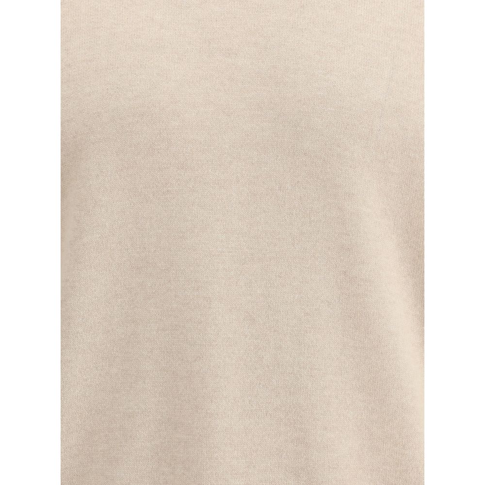 Beige Cashmere Sweater - ventzia