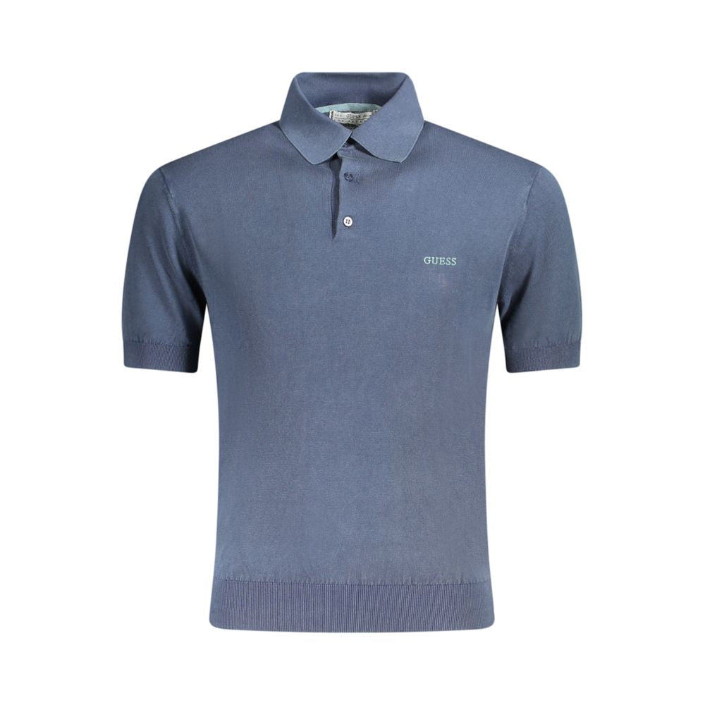 Blu Cotton Men's Polo Shirt - ventzia