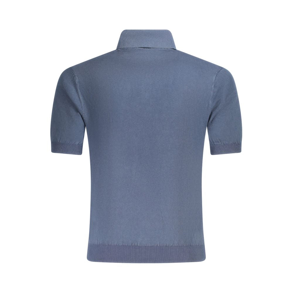 Blu Cotton Men's Polo Shirt - ventzia