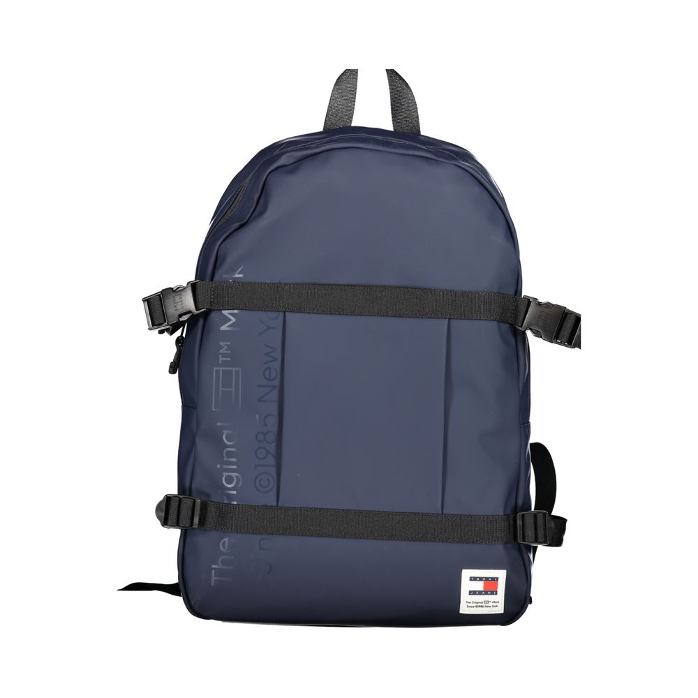 Blue Polyurethane Men Backpack - ventzia