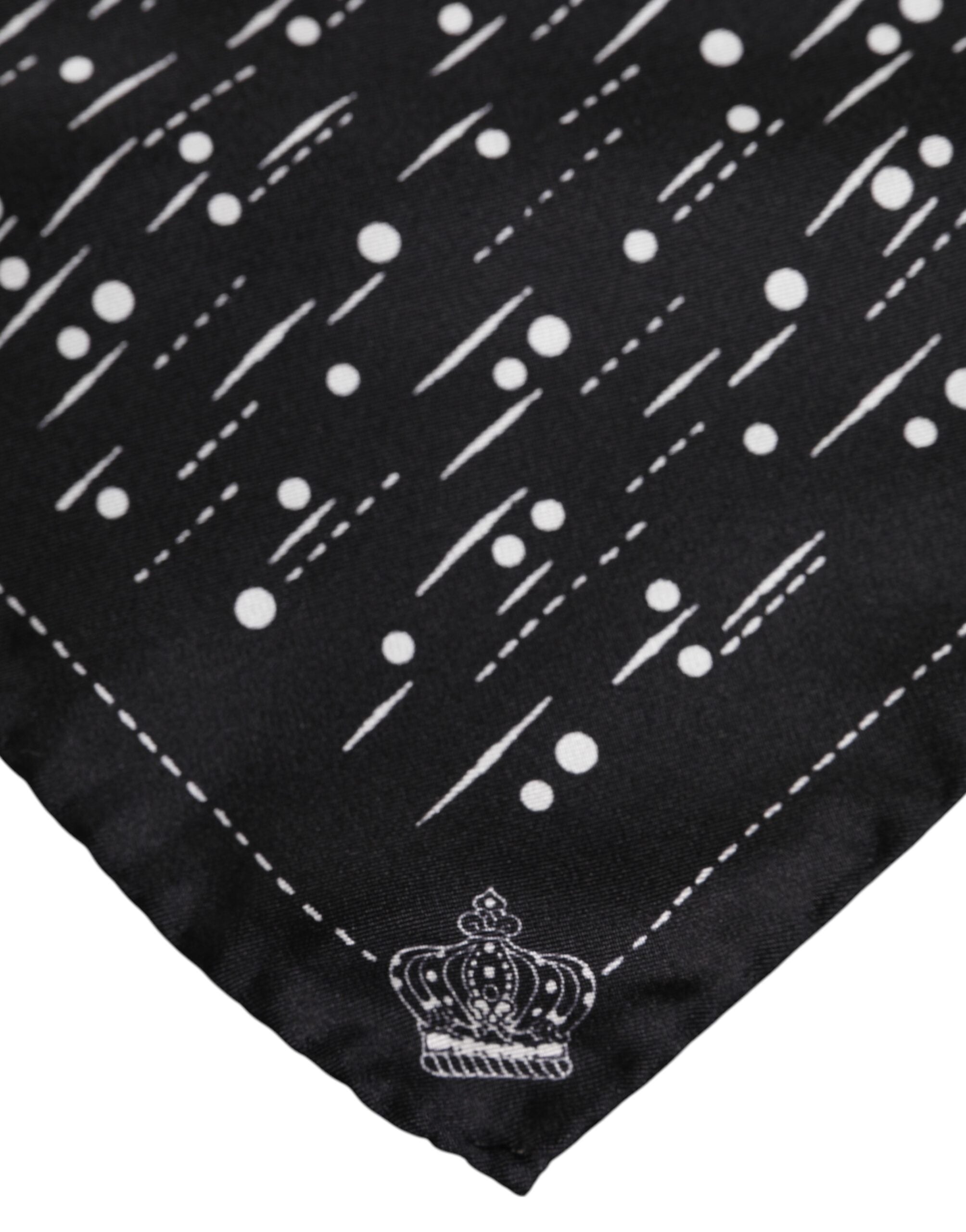 Black White Printed Square Men Foulard Scarf - ventzia