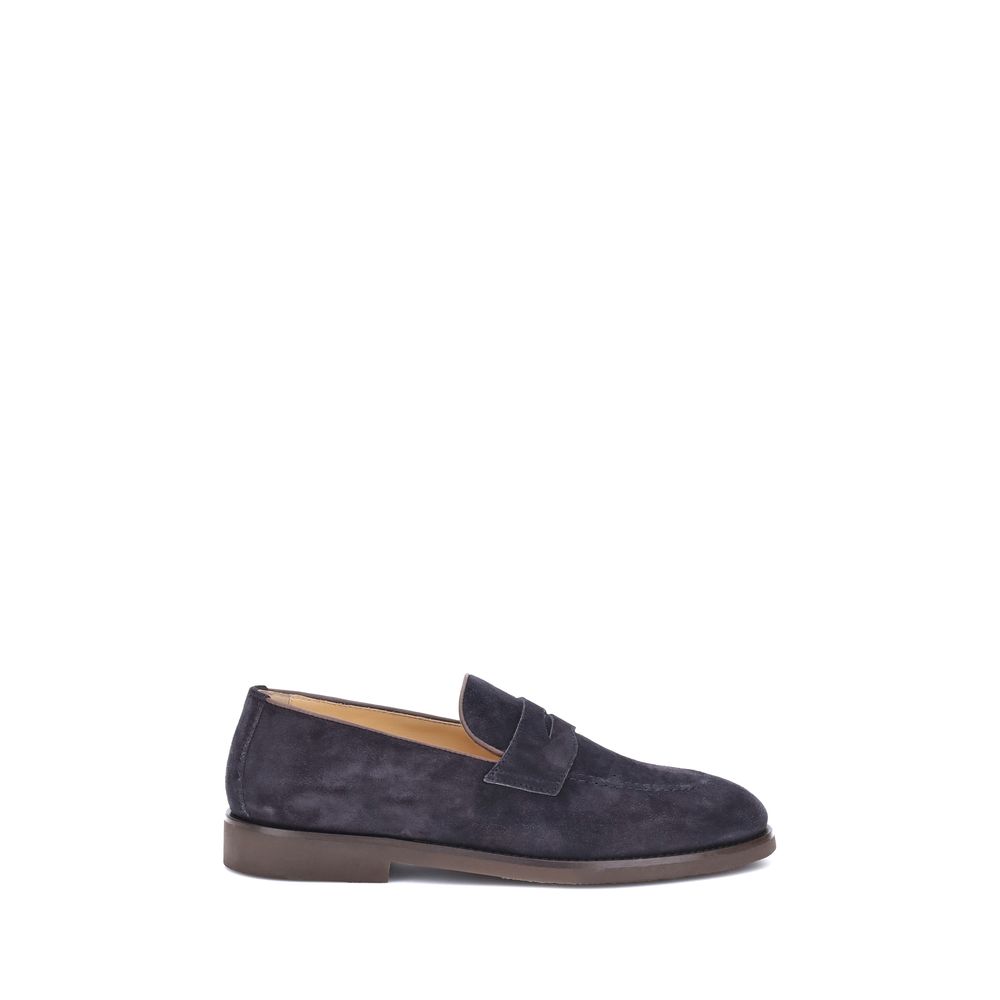 Blue Rubber Slip-On Loafers - ventzia