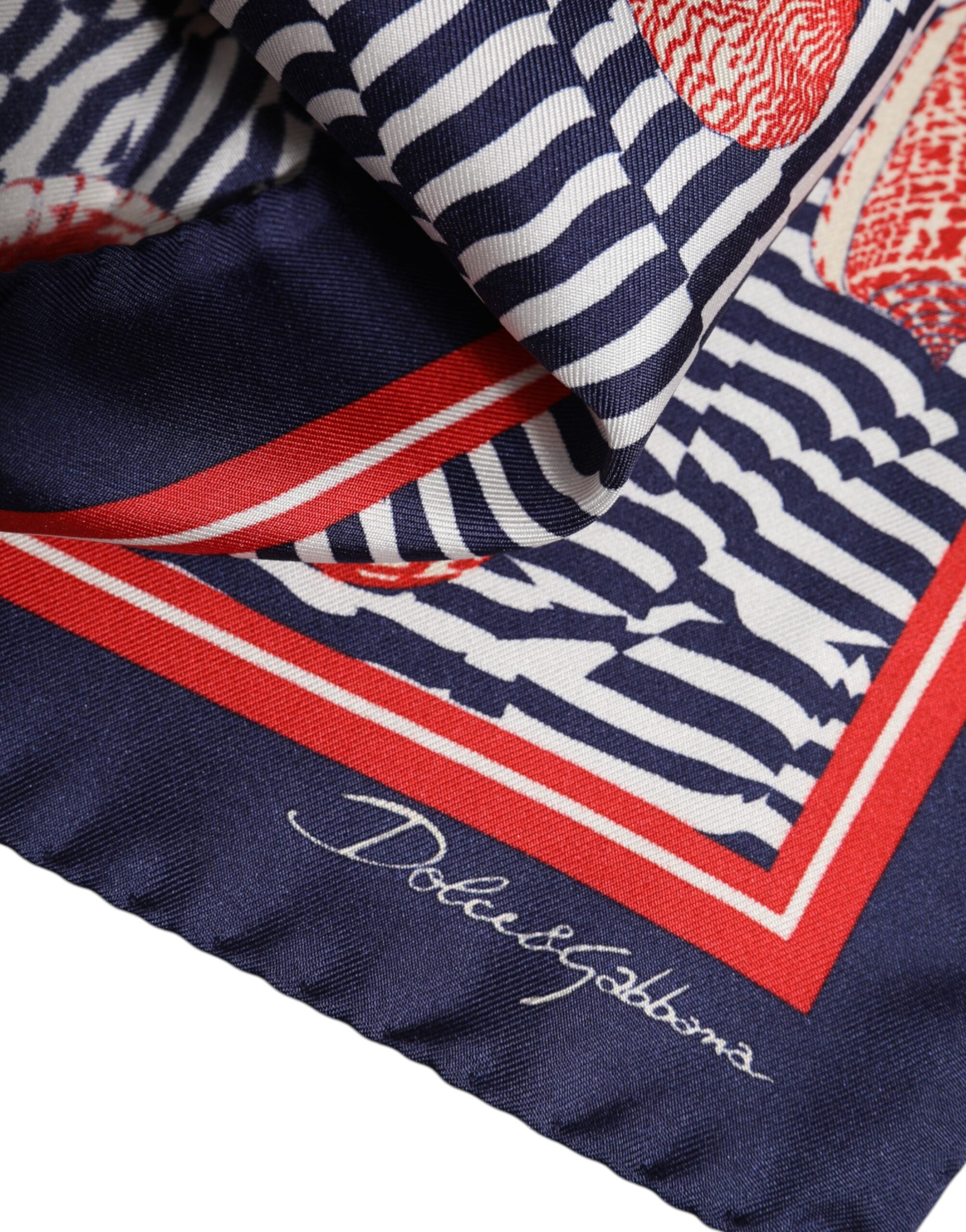 Multicolor Seashells Square Men Foulard Scarf - ventzia