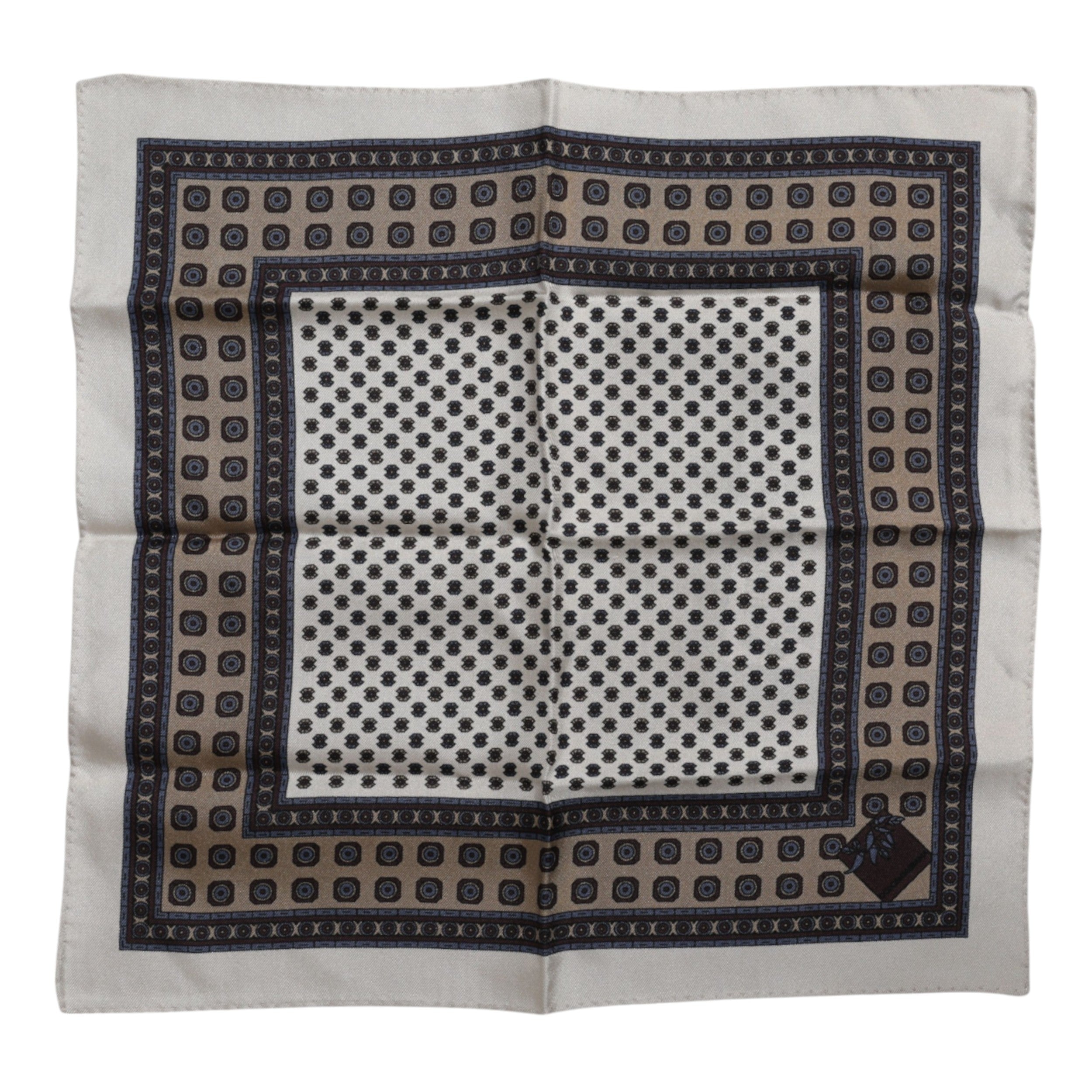 Multicolor Patterned Square Men Foulard Scarf - ventzia