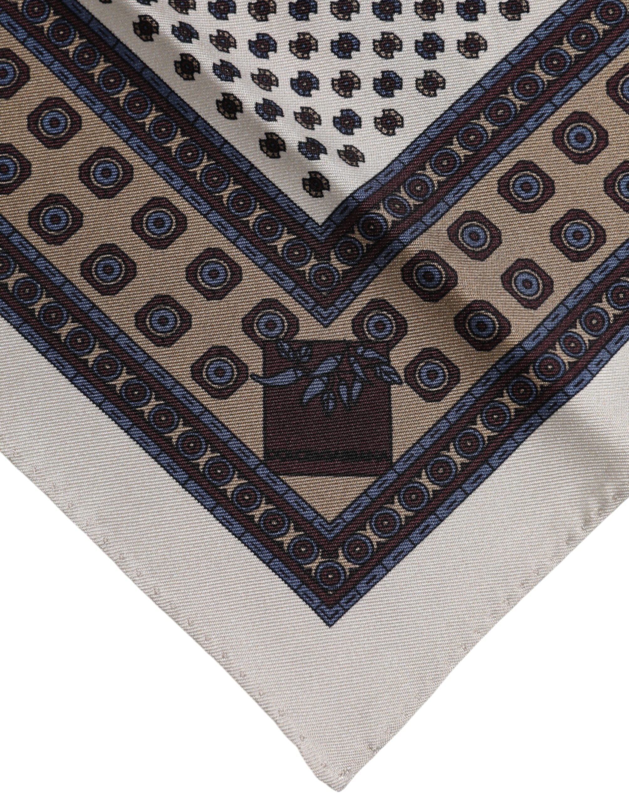 Multicolor Patterned Square Men Foulard Scarf - ventzia
