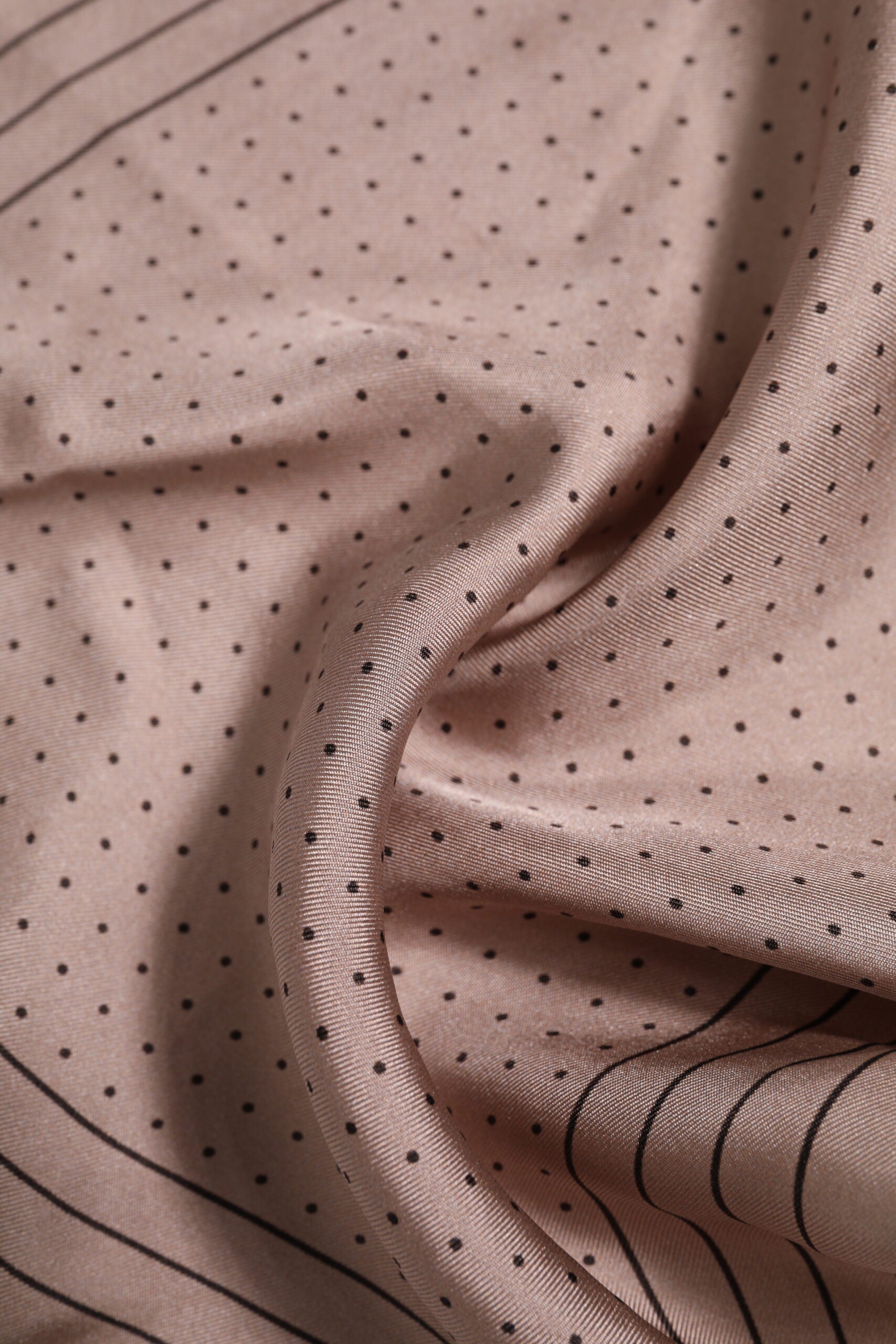 Beige Dotted Silk Square Men Foulard Scarf - ventzia