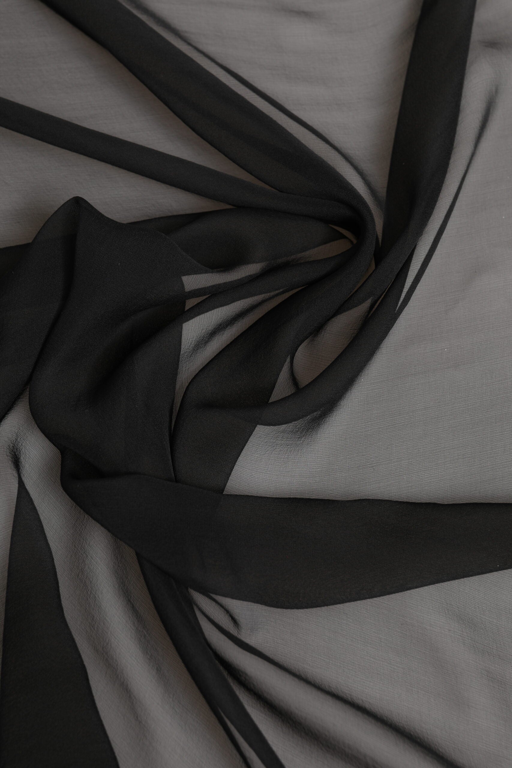 Gray Black Silk Square Women Foulard Scarf - ventzia