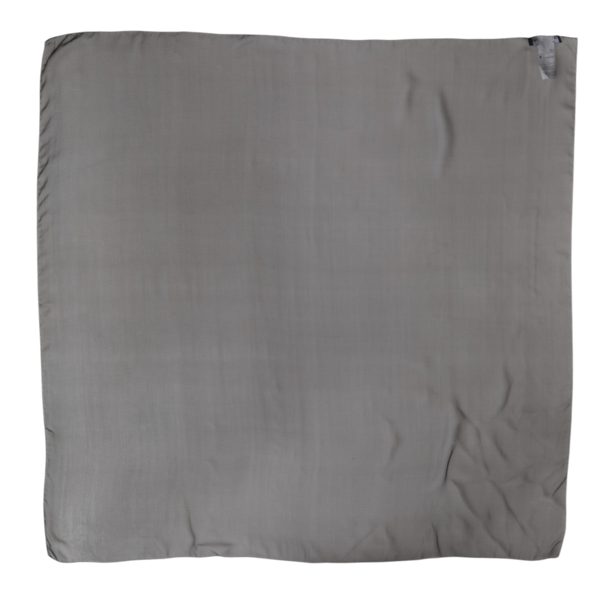 Gray Black Silk Square Women Foulard Scarf - ventzia