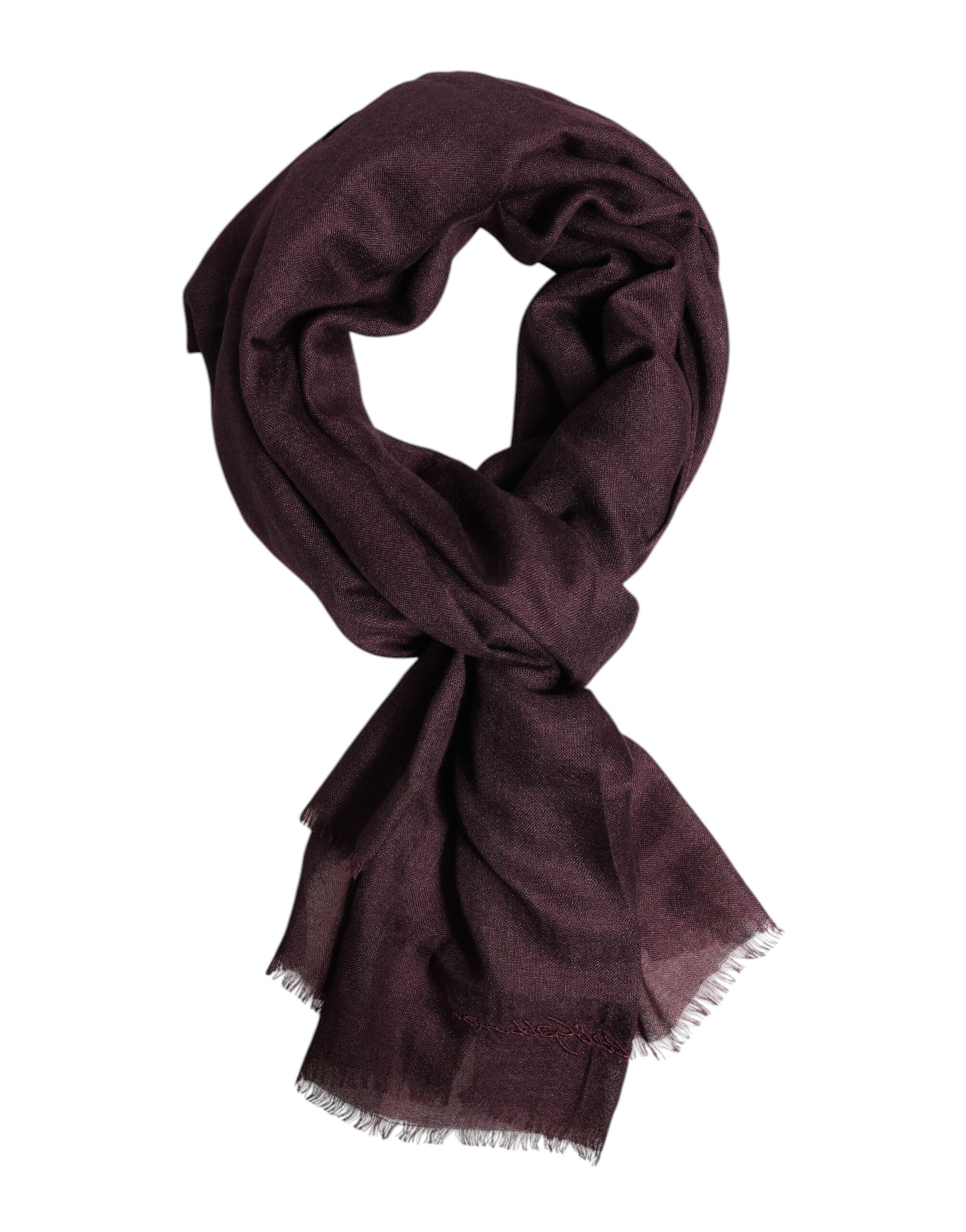 Maroon Cashmere Neck Warmer Wrap Shawl Scarf - ventzia