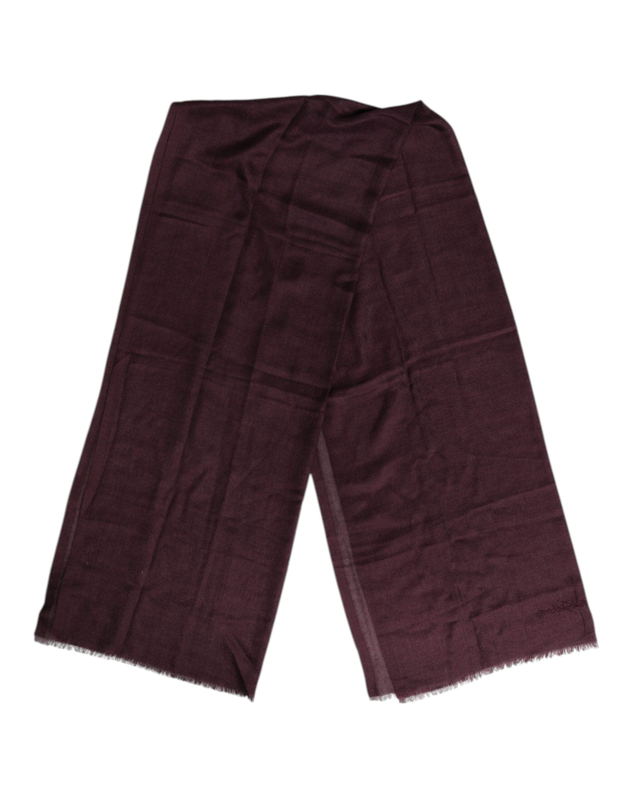 Maroon Cashmere Neck Warmer Wrap Shawl Scarf - ventzia