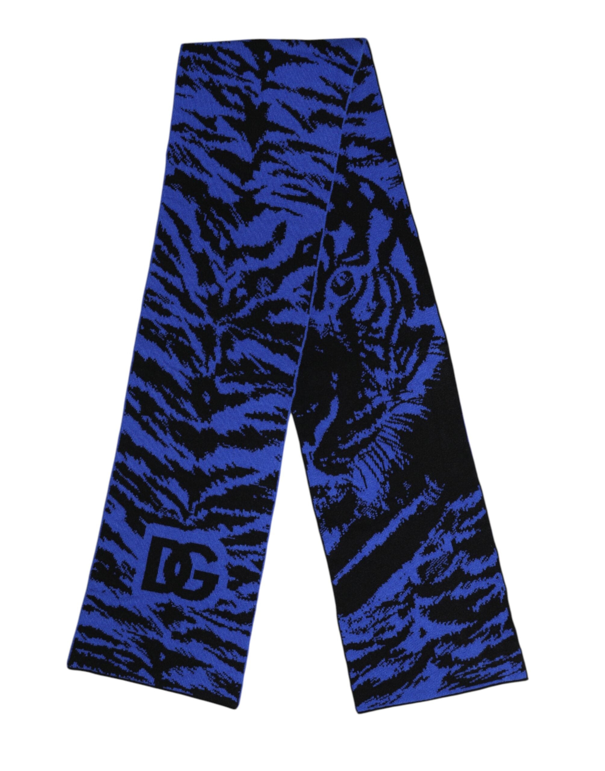 Blue Black Logo Neck Warmer Wrap Shawl Scarf - ventzia