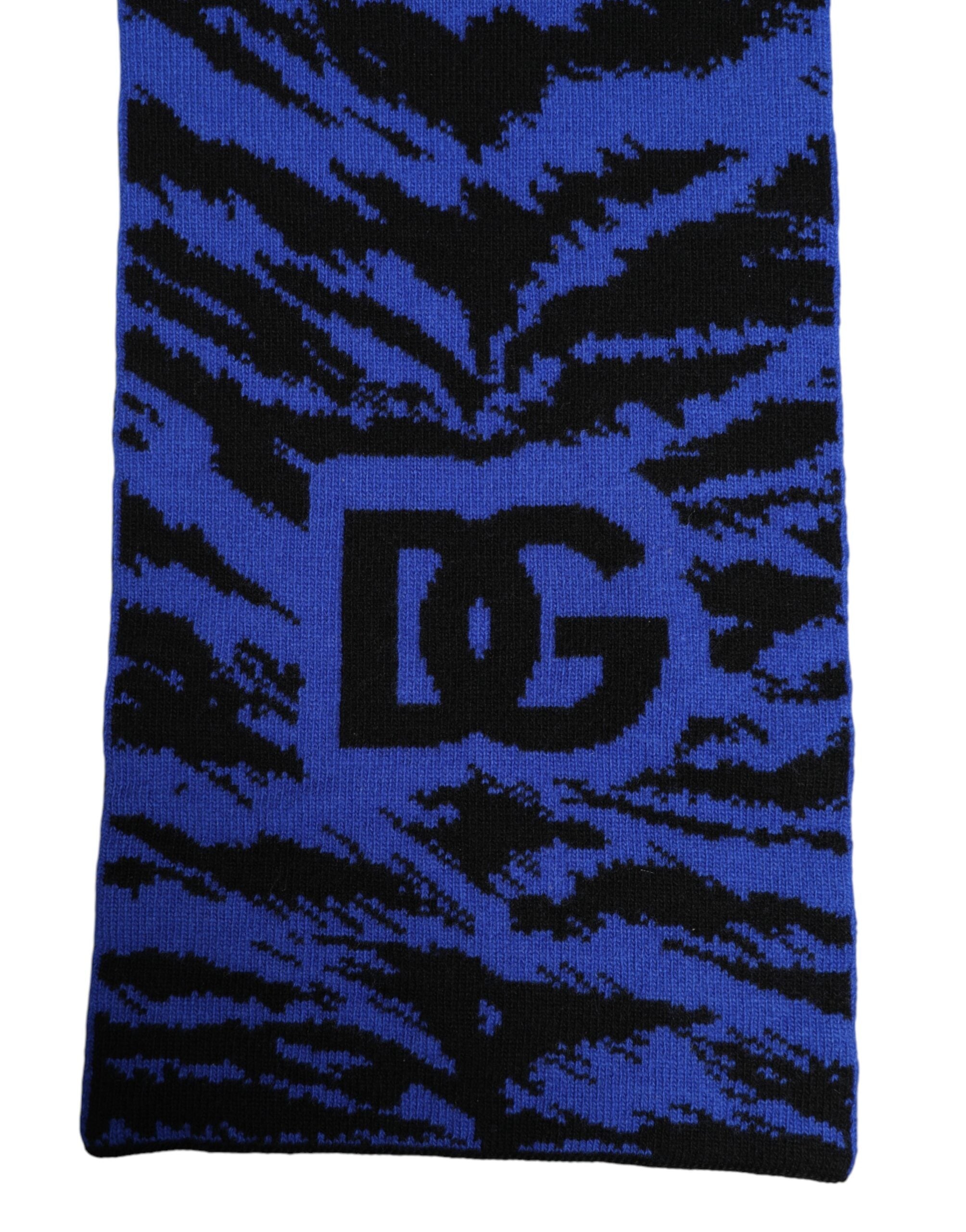 Blue Black Logo Neck Warmer Wrap Shawl Scarf - ventzia
