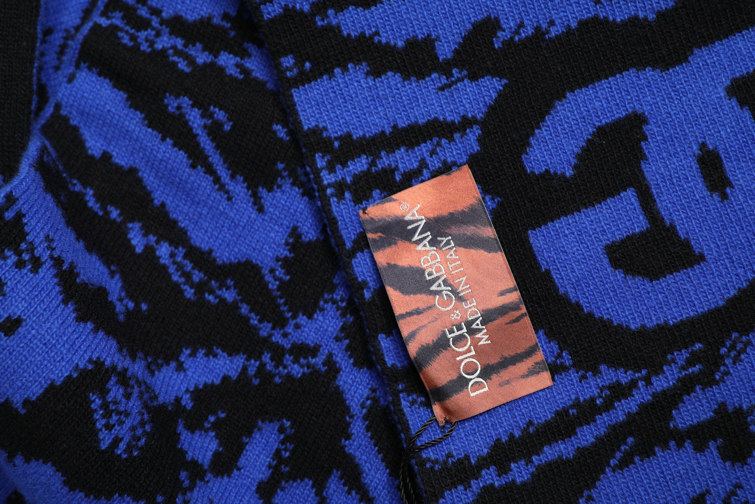 Blue Black Logo Neck Warmer Wrap Shawl Scarf - ventzia