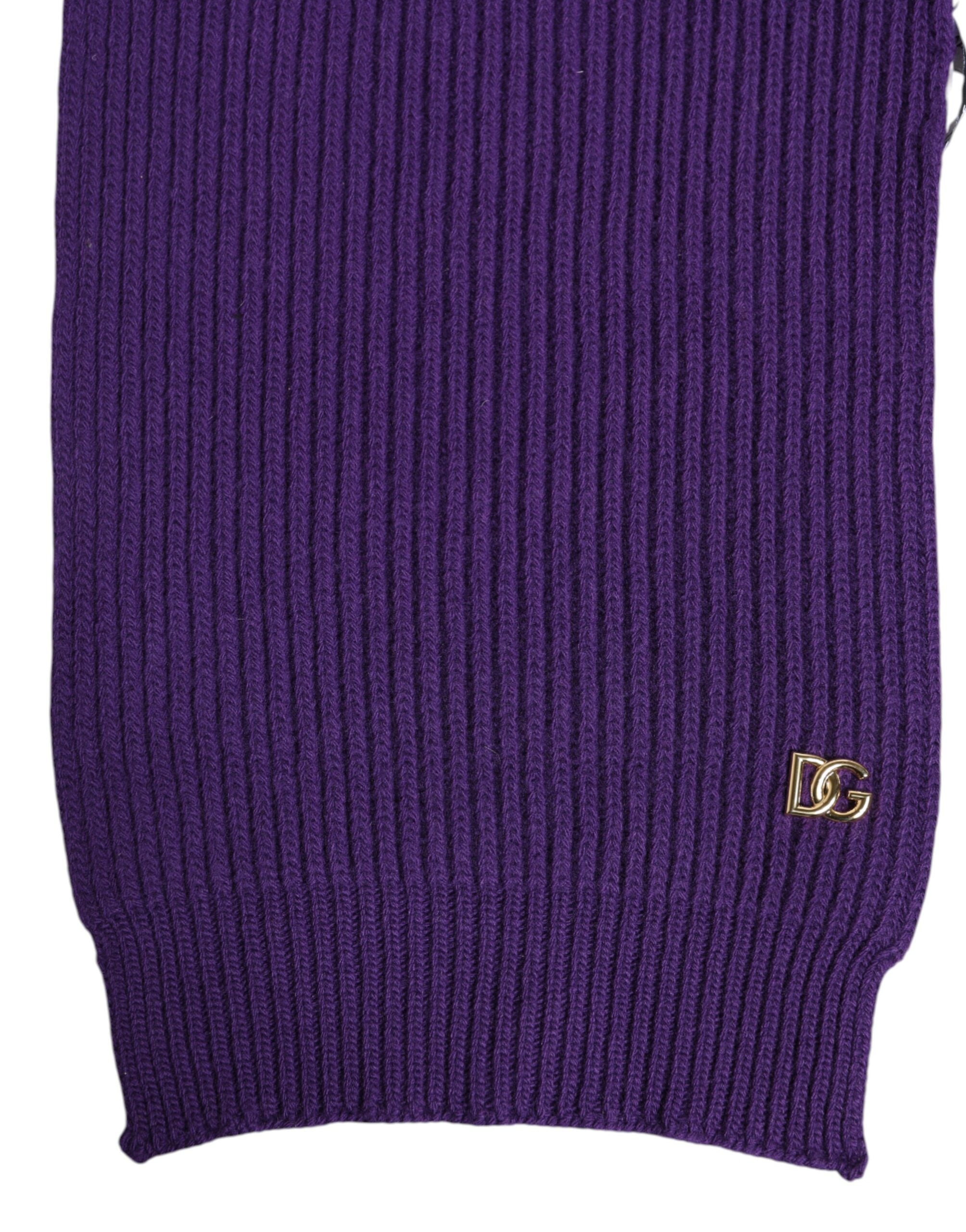 Purple DG Logo Neck Warmer Wrap Shawl Scarf - ventzia