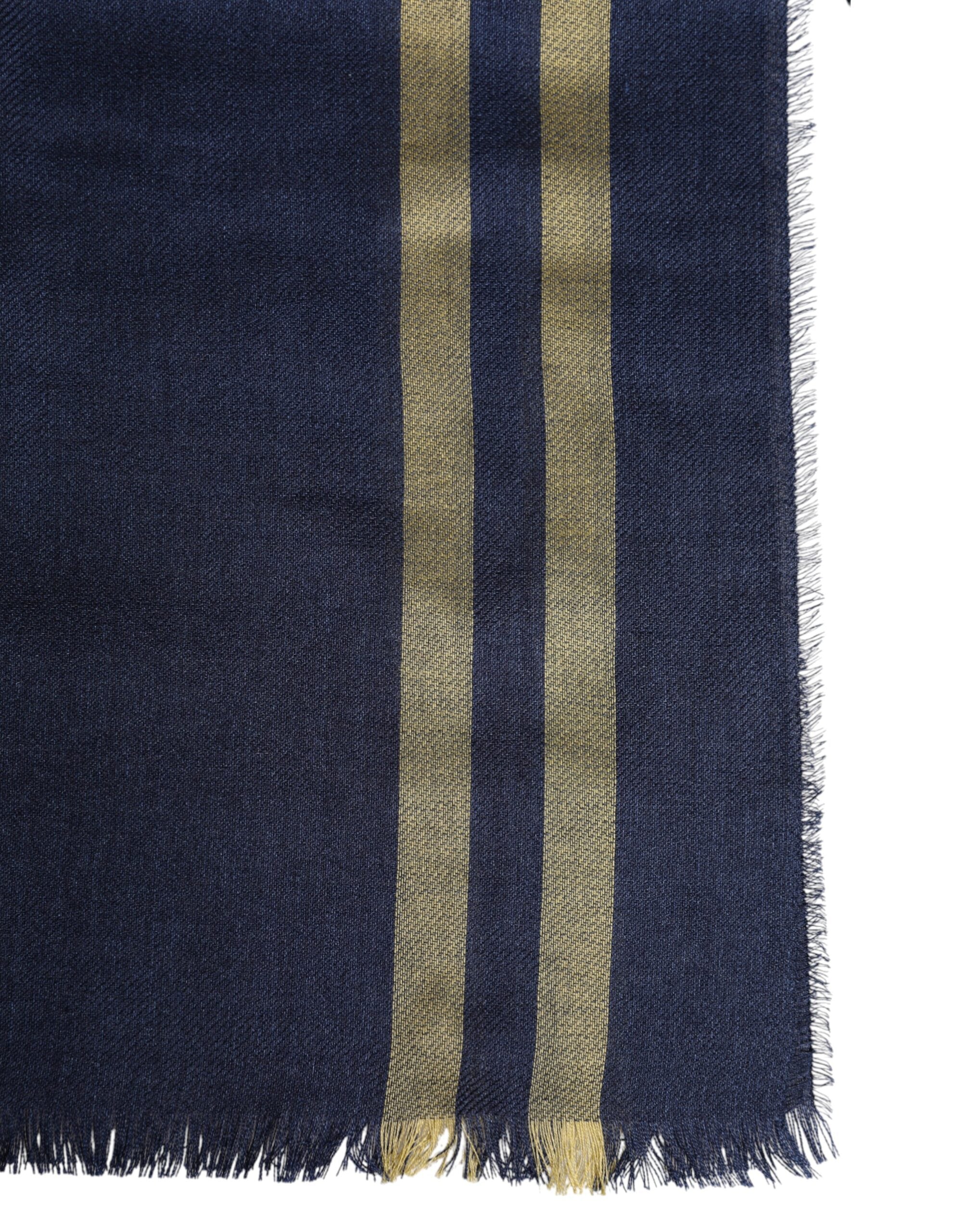 Blue Cashmere Neck Warmer Wrap Shawl Scarf - ventzia
