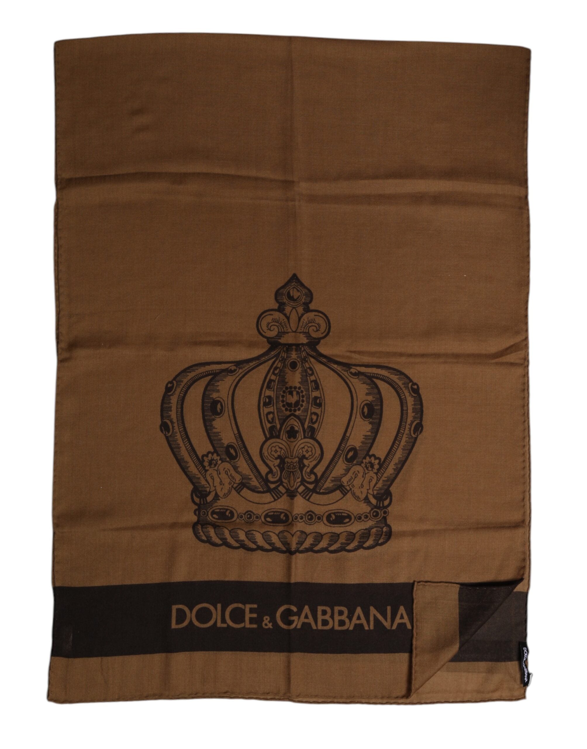 Brown DG Crown Neck Warmer Men Foulard Scarf - ventzia