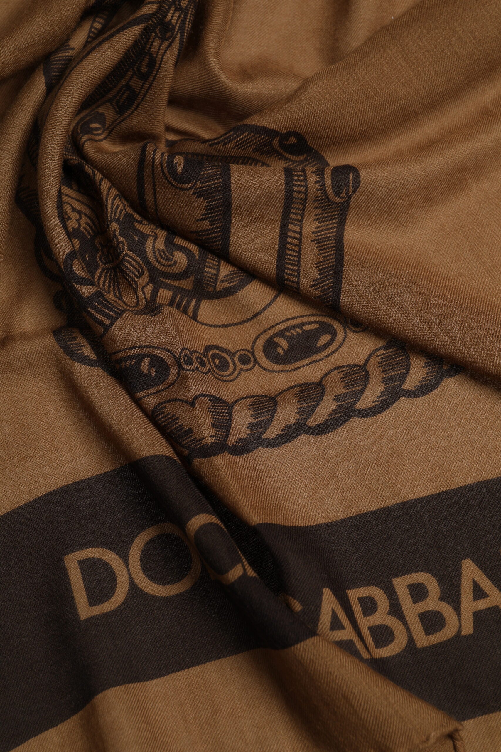 Brown DG Crown Neck Warmer Men Foulard Scarf - ventzia