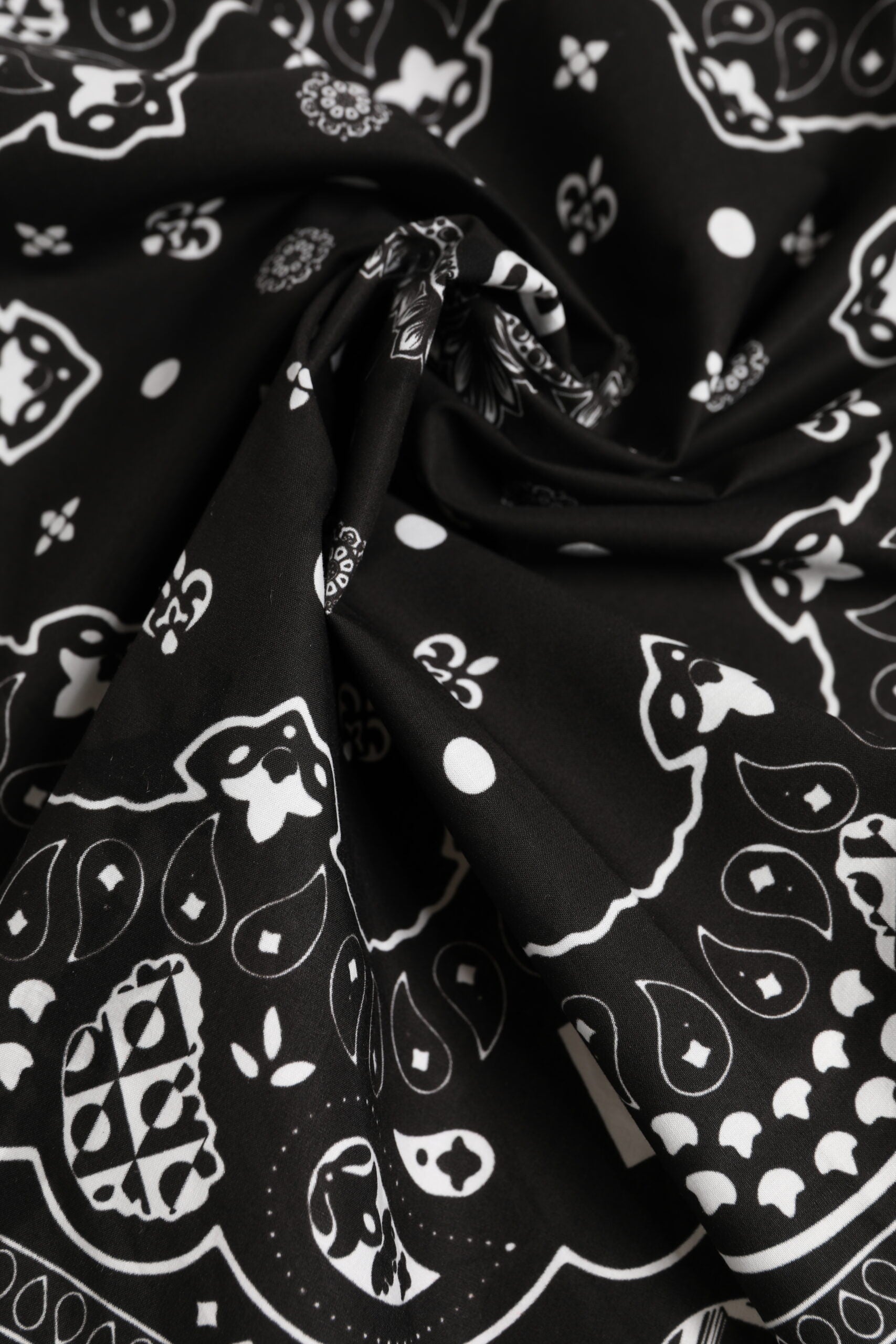 Black White Bandana Square Men Foulard Scarf - ventzia
