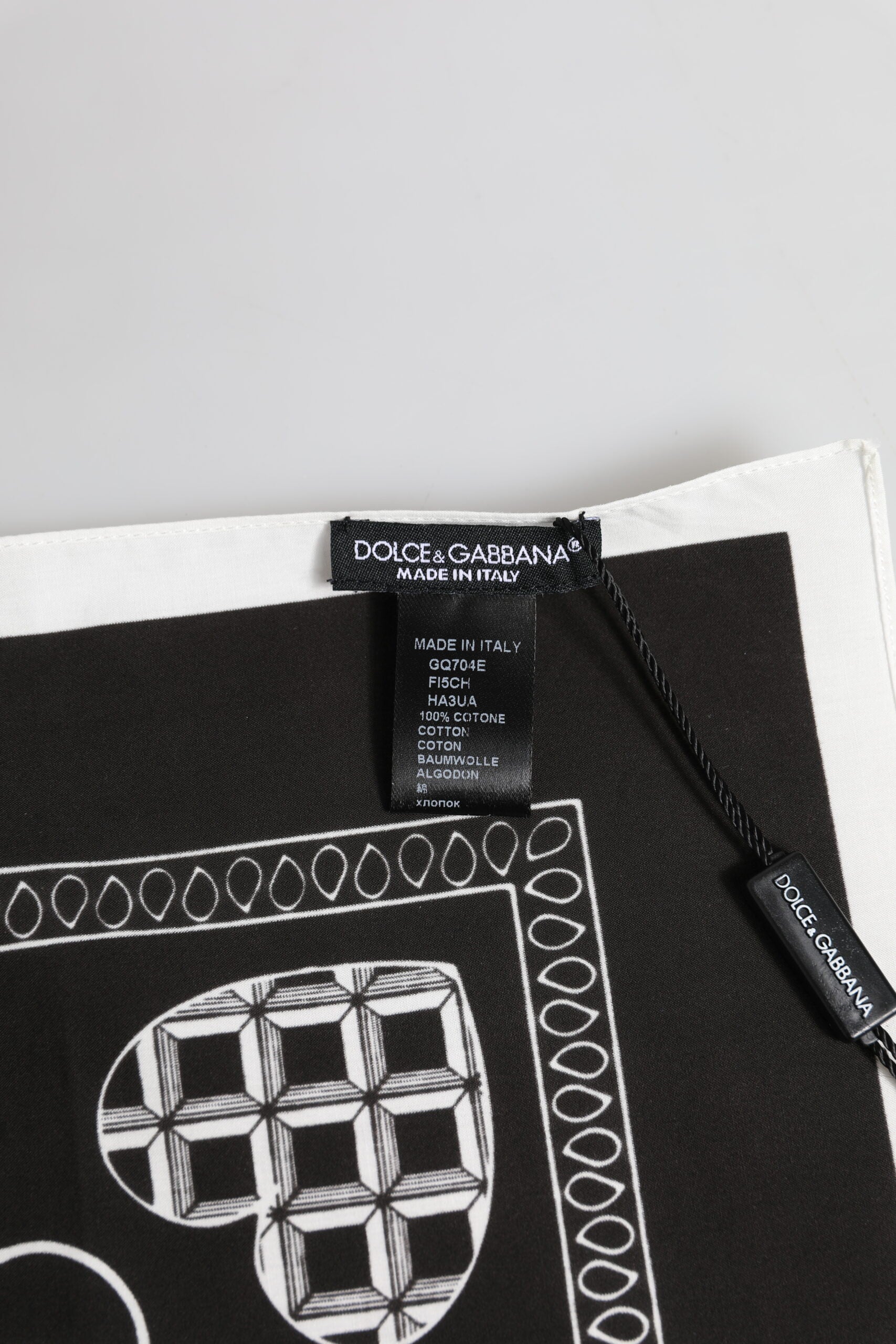 Black White Bandana Square Men Foulard Scarf - ventzia