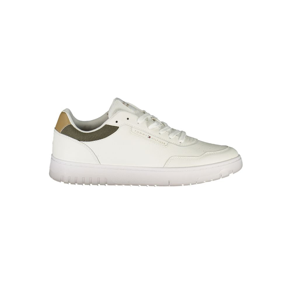White Polyester Men Sneaker - ventzia