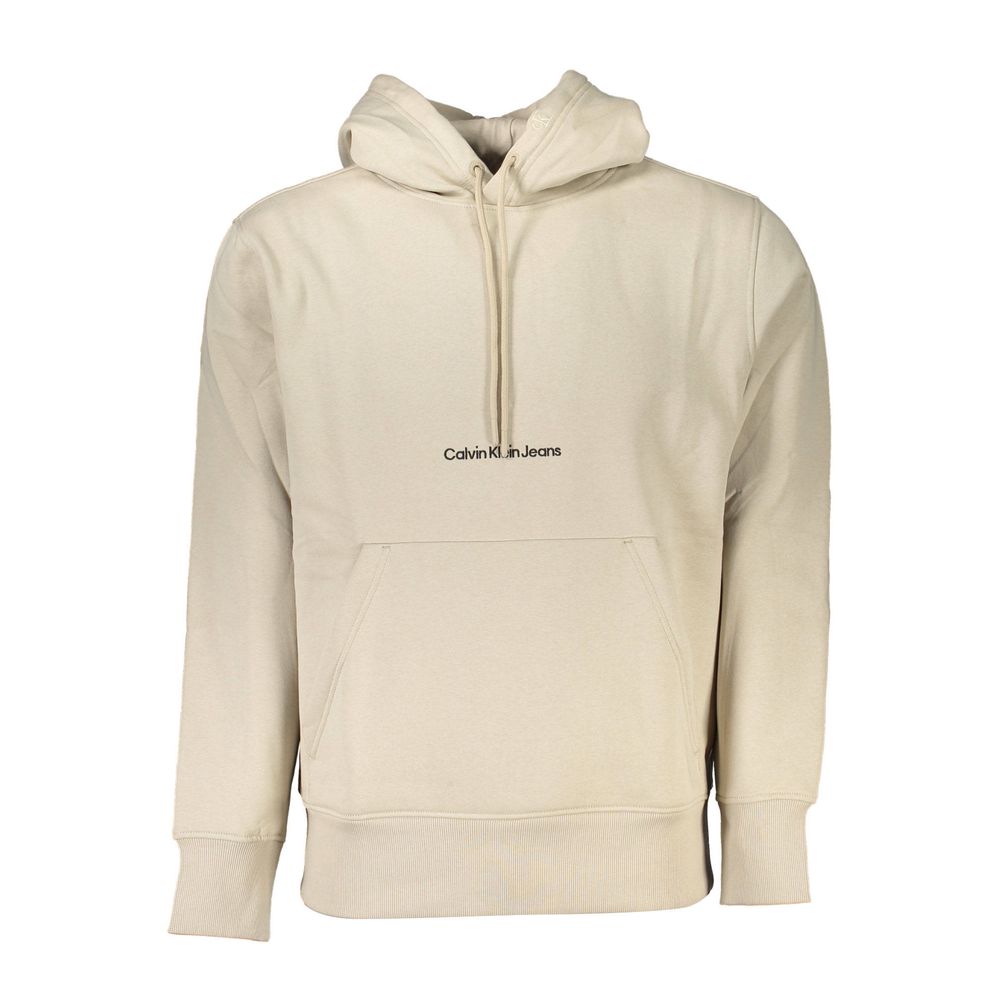 Beige Cotton Men Sweater - ventzia