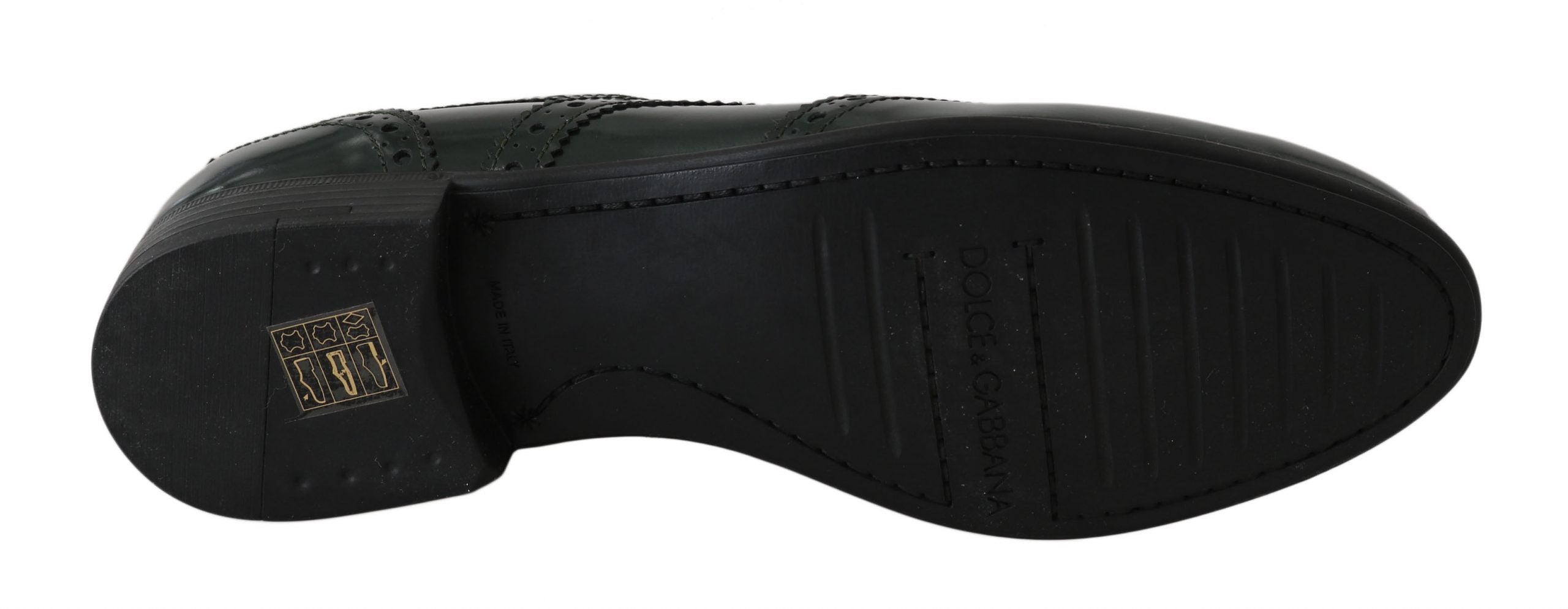 Elegant Green Brogues Oxford Wingtip Flats - ventzia