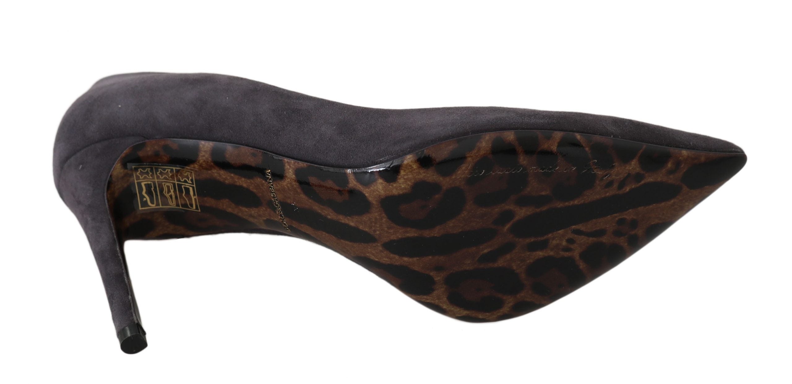 Gray Suede Leather Stiletto Shoes Heels - ventzia