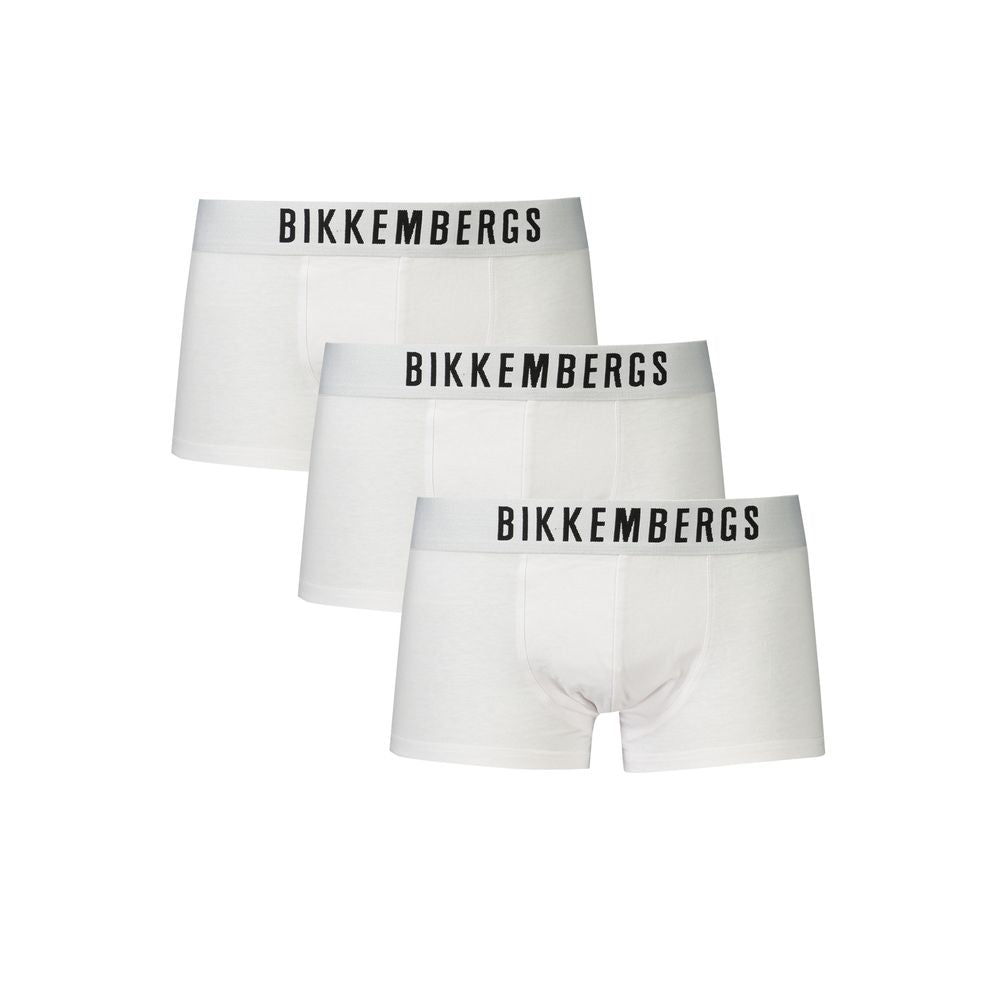 White Polyester Men Boxer - ventzia