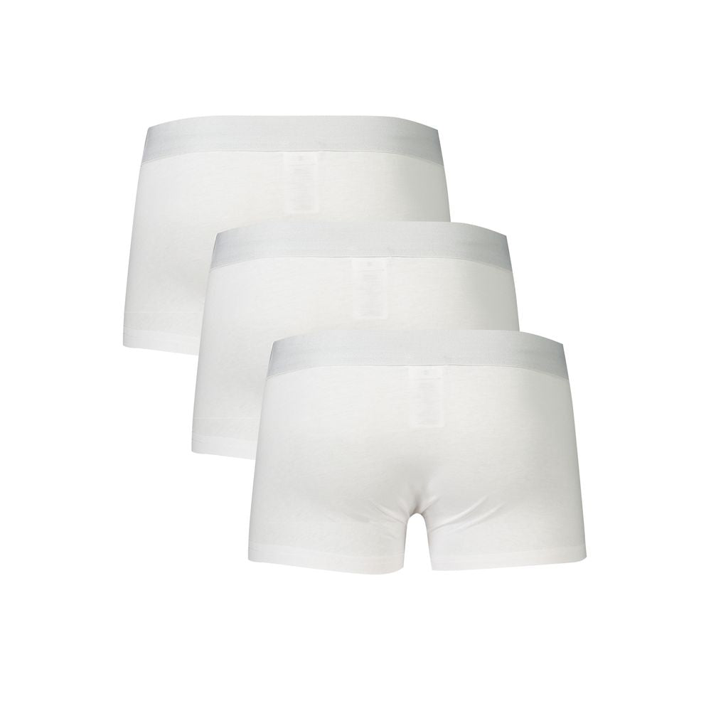 White Polyester Men Boxer - ventzia