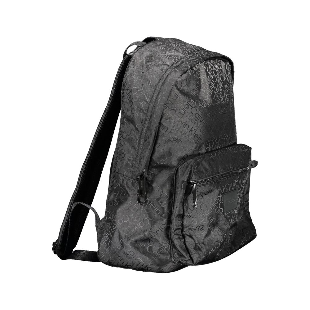 Black Polyester Backpack - ventzia