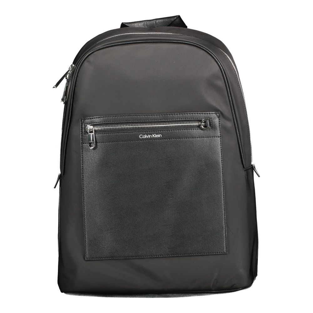 Black Polyester Backpack - ventzia