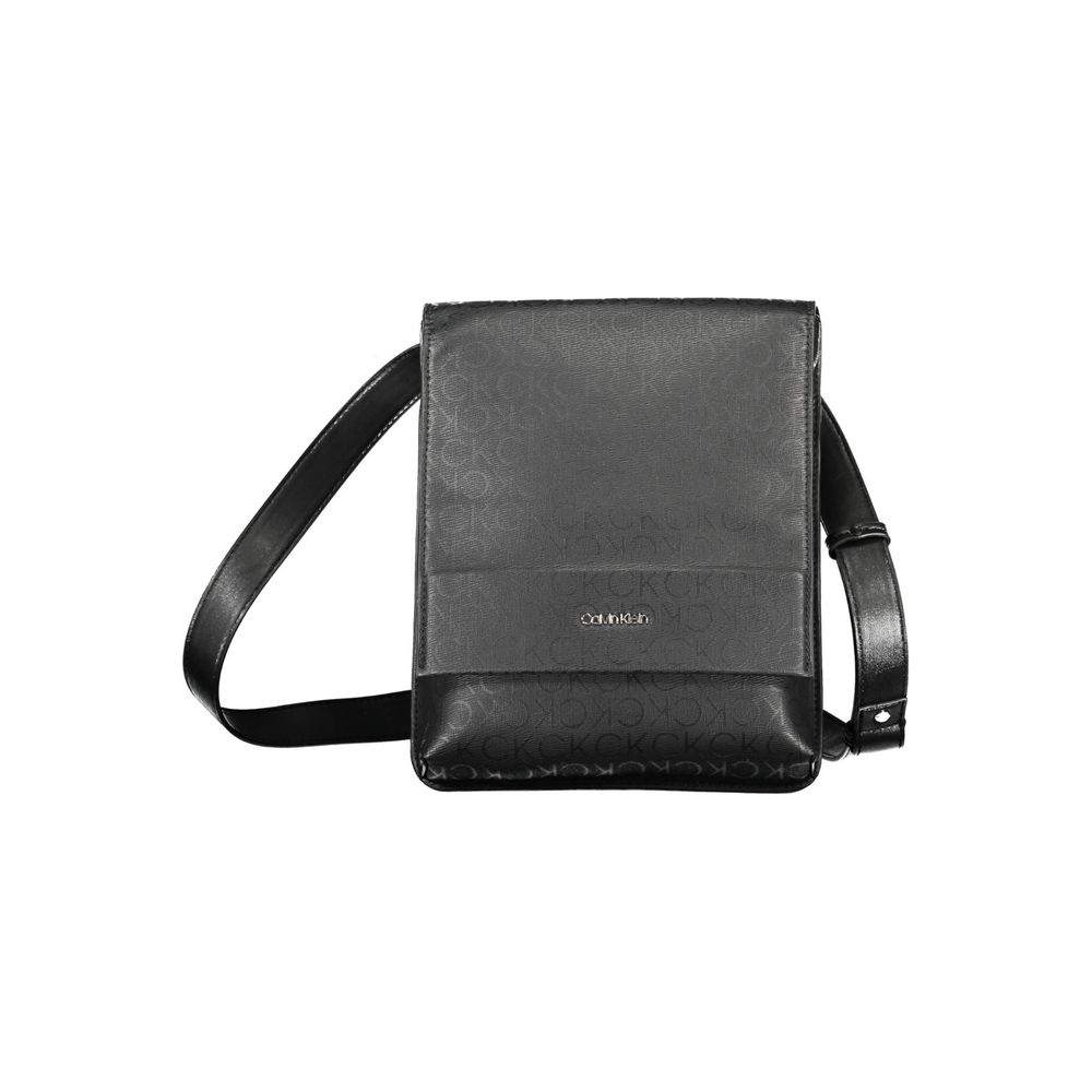 Black Polyester Shoulder Bag - ventzia