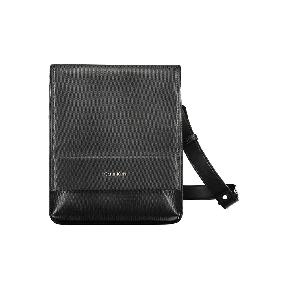 Black Polyester Shoulder Bag - ventzia