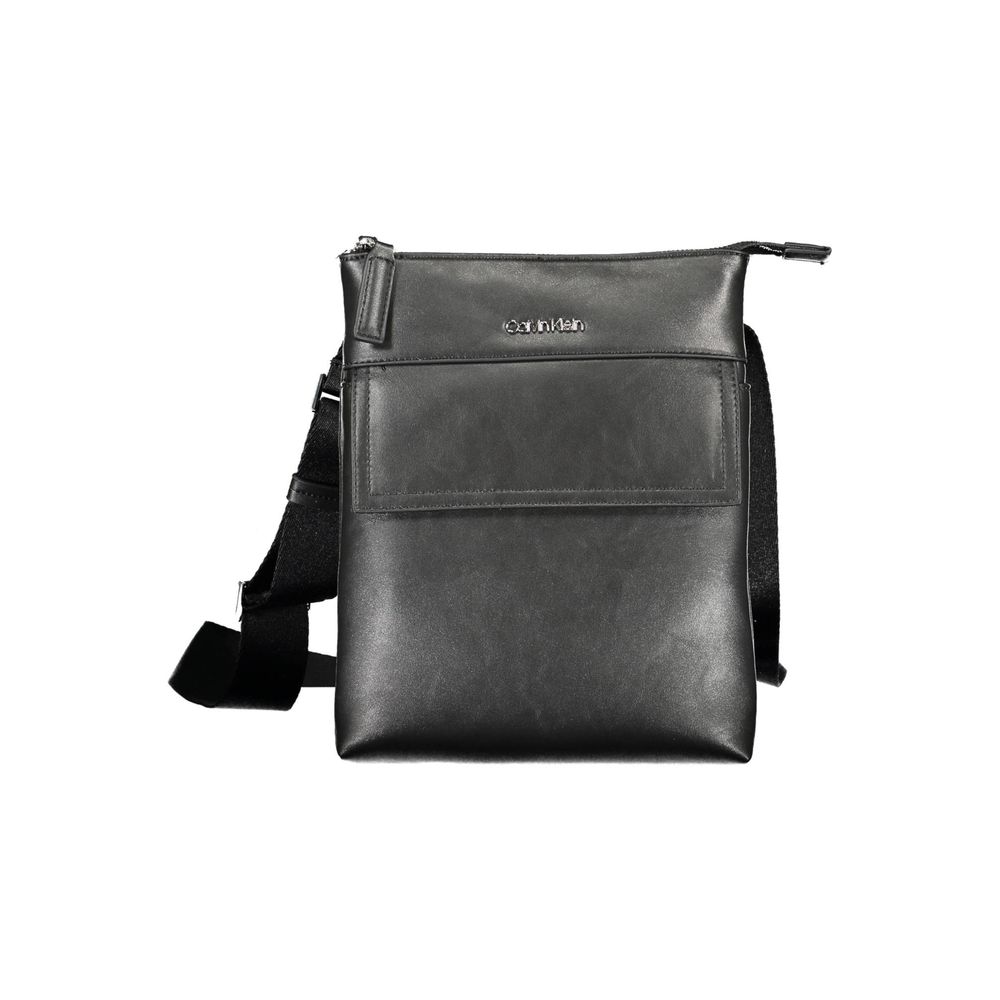 Black Polyester Shoulder Bag - ventzia