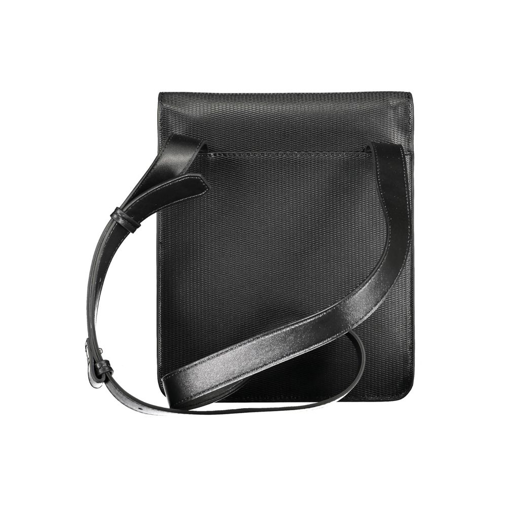 Black Polyester Shoulder Bag - ventzia