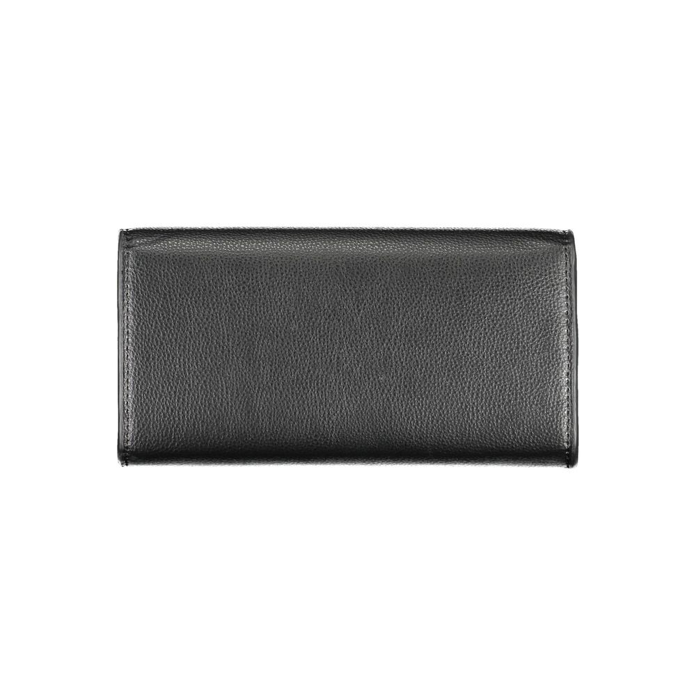 Black Polyurethane Women Wallet - ventzia