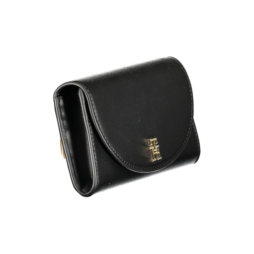Black Polyurethane Women Wallet - ventzia