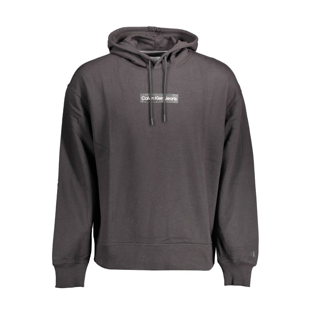 Black Cotton Men's Hoodie - ventzia