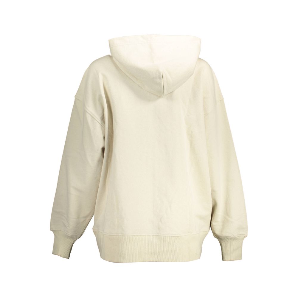 Beige Cotton Women Sweatshirt - ventzia