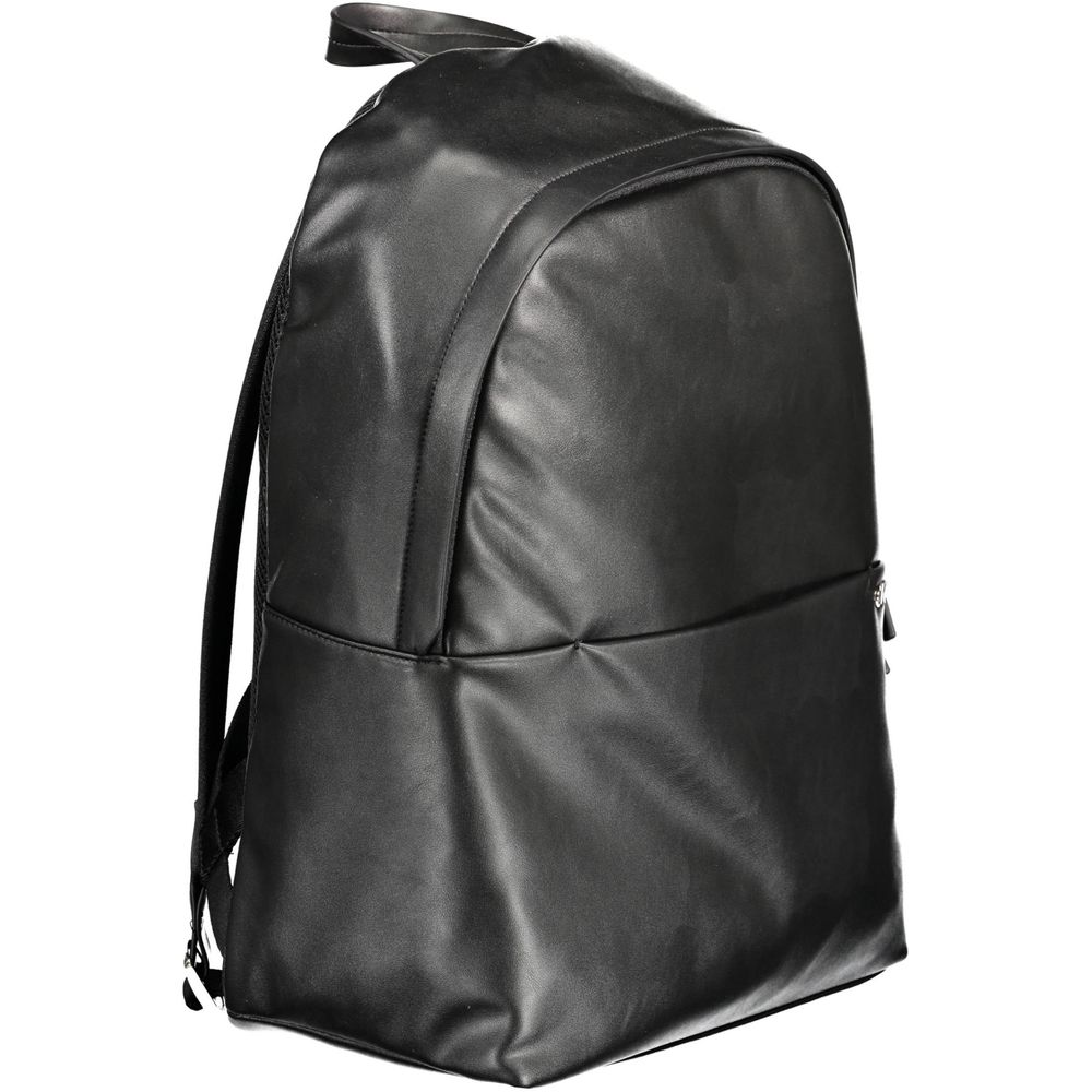 Black Polyester Backpack - ventzia