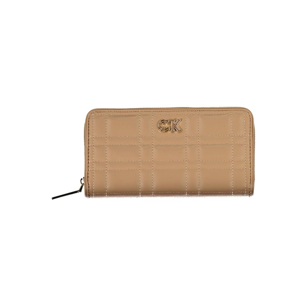 Beige Polyester Women Wallet - ventzia