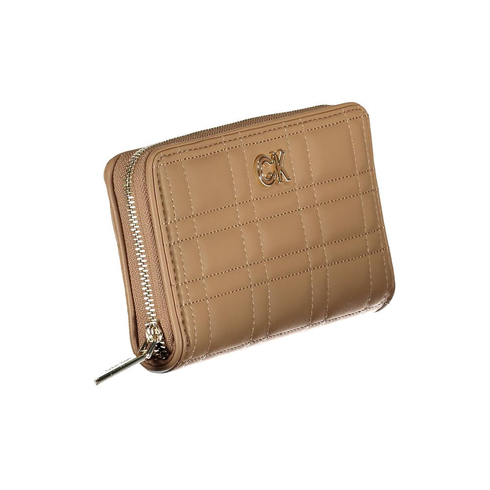 Beige Polyester Women Wallet - ventzia