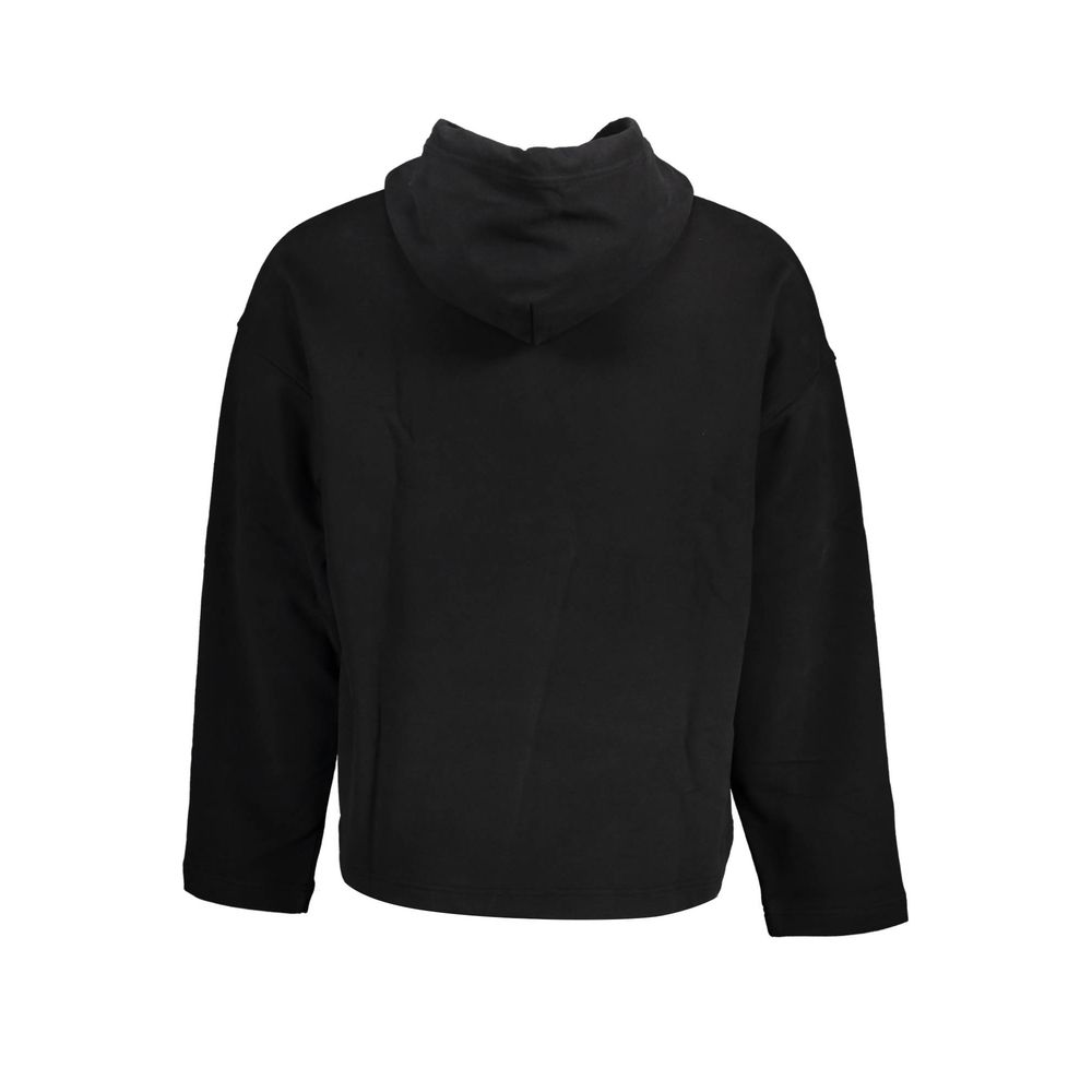 Black Cotton Men Sweatshirt - ventzia