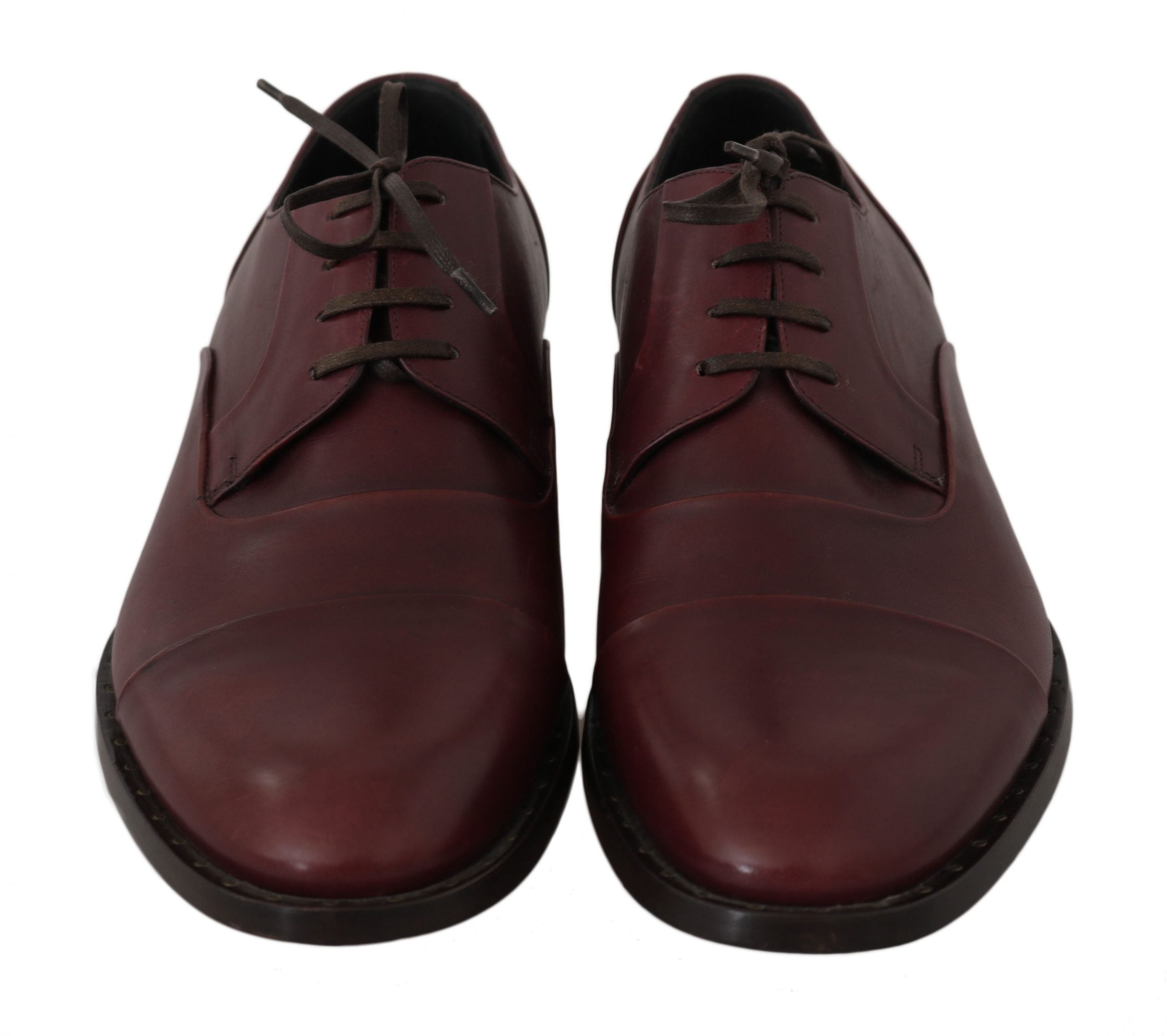 Elegant Bordeaux Leather Dress Shoes - ventzia