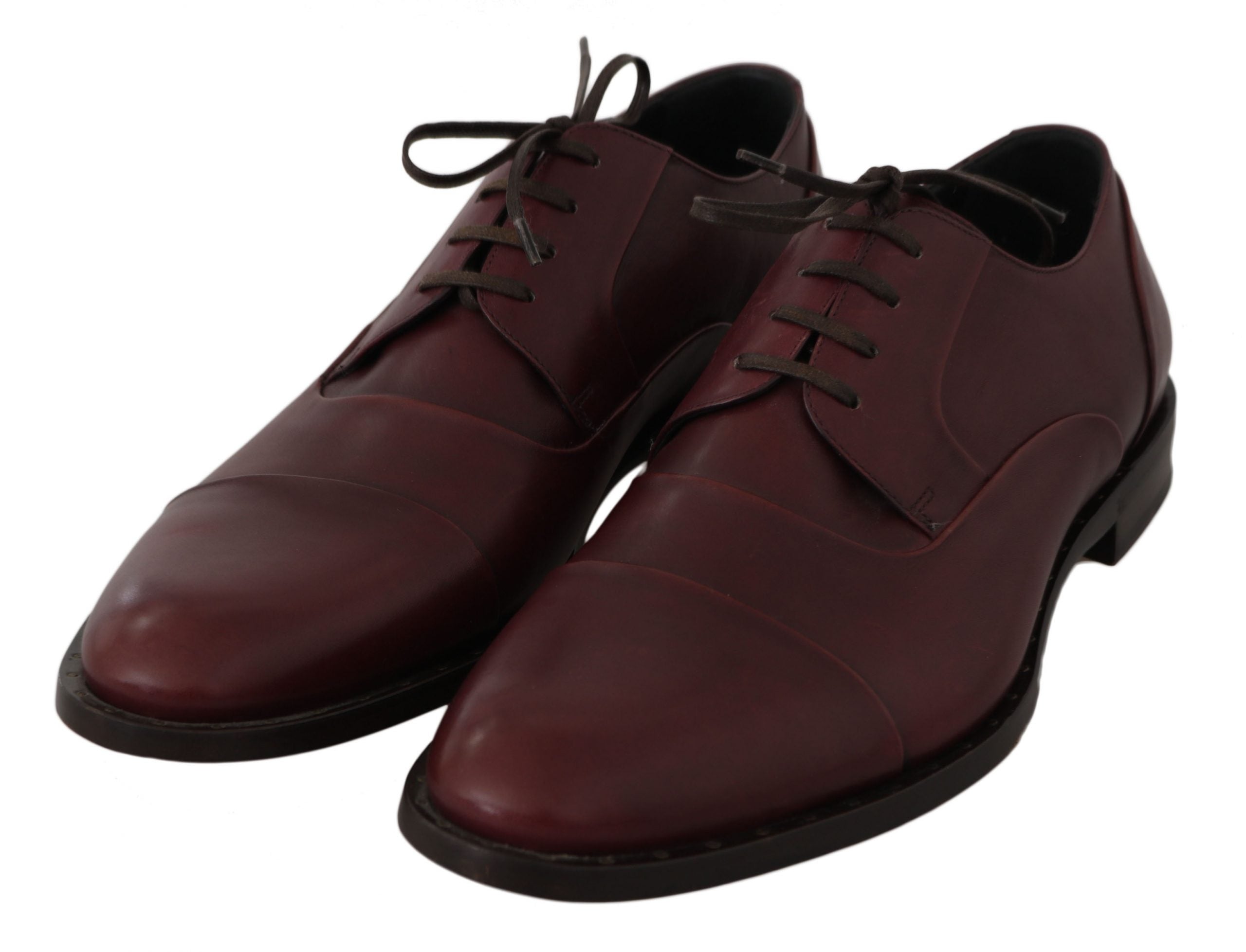 Elegant Bordeaux Leather Dress Shoes - ventzia