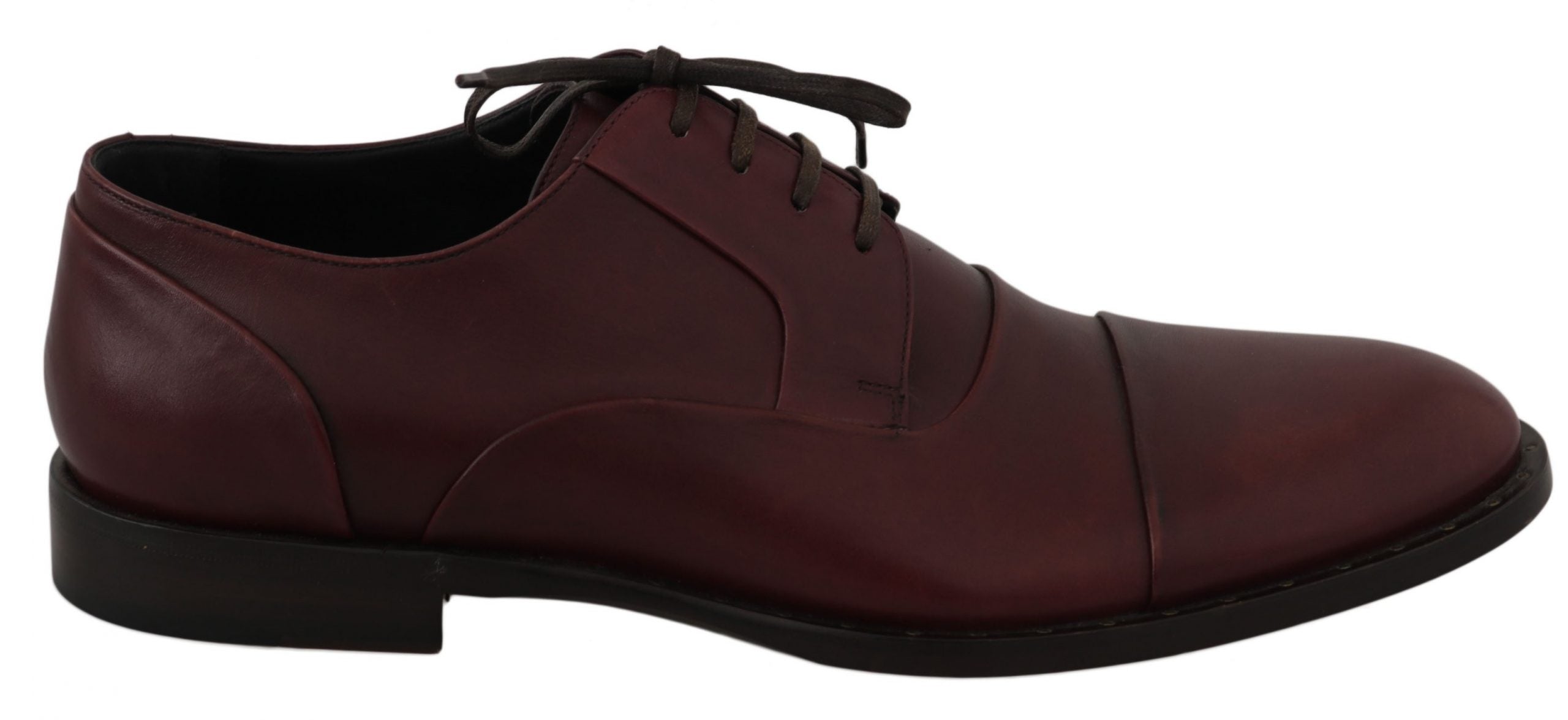 Elegant Bordeaux Leather Dress Shoes - ventzia