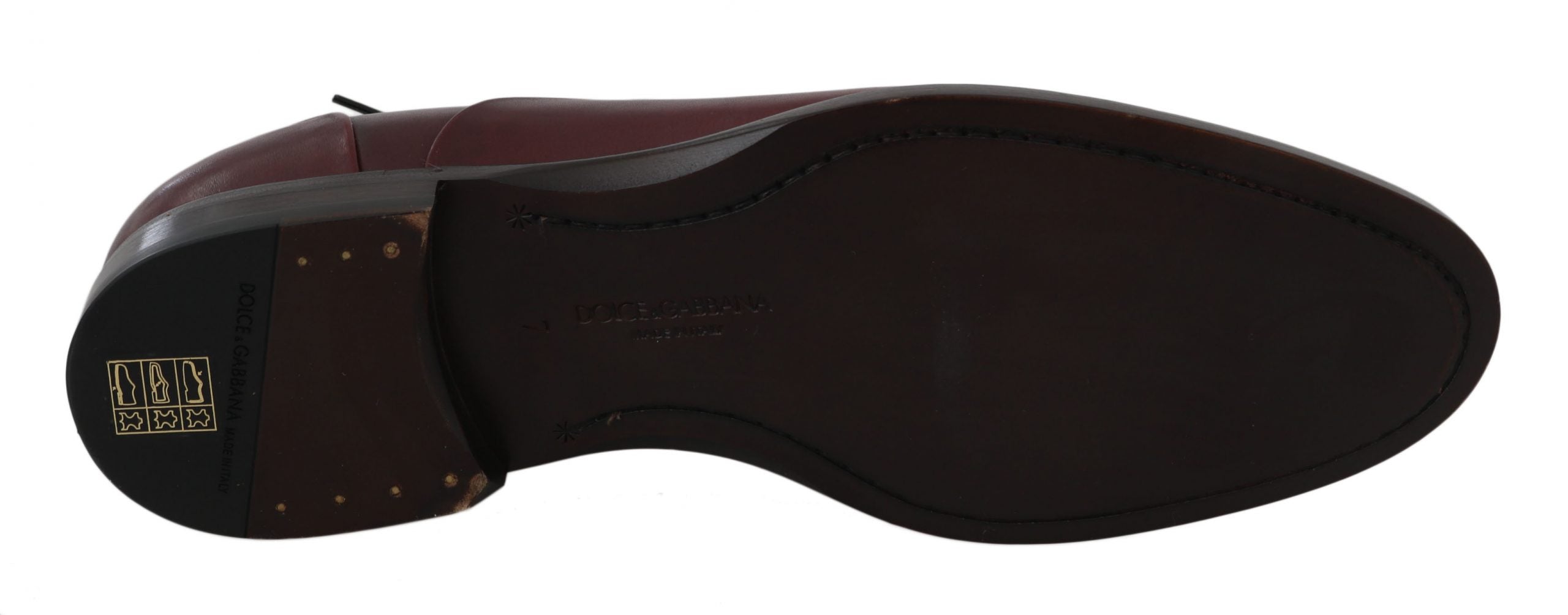 Elegant Bordeaux Leather Dress Shoes - ventzia