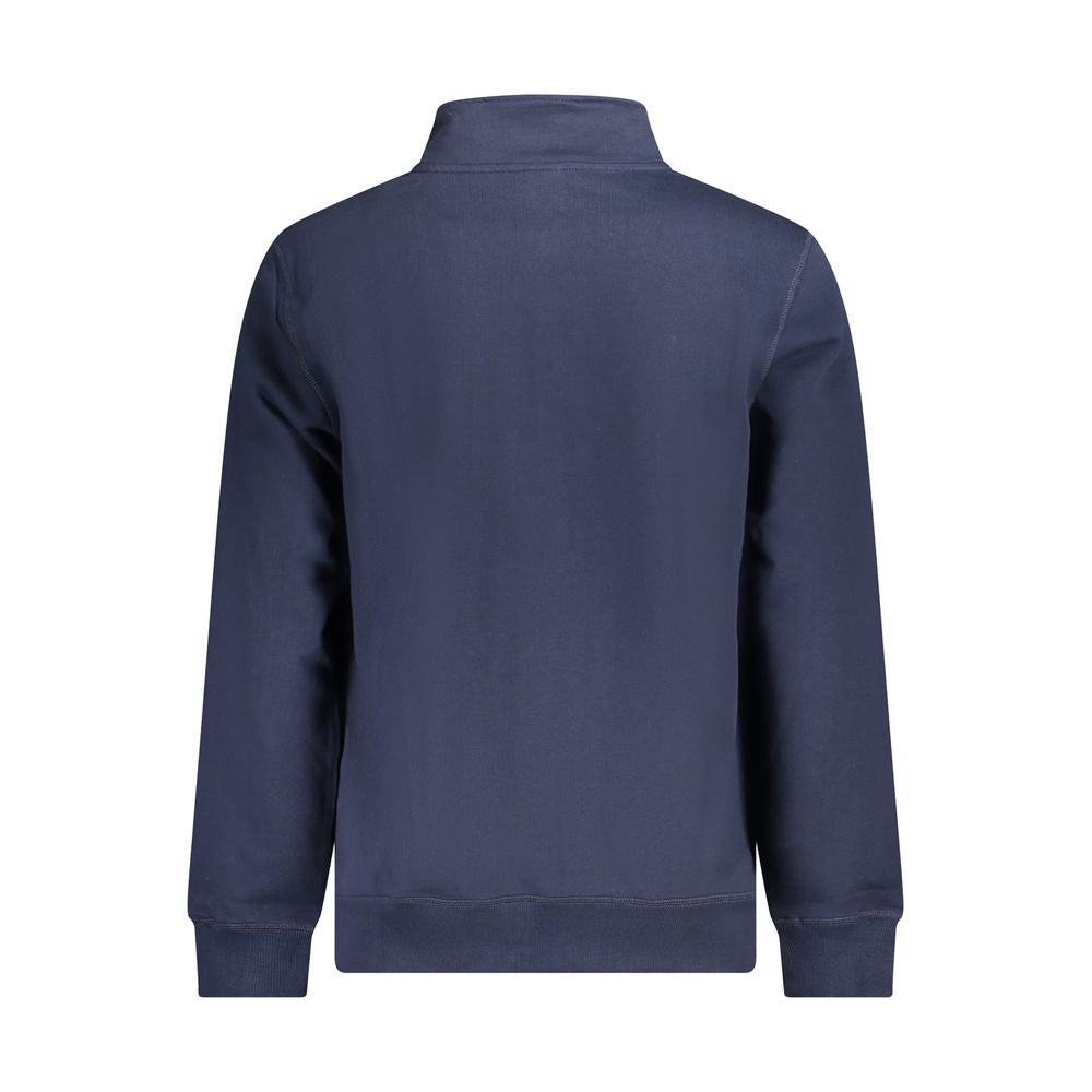 Blue Cotton Men Sweater